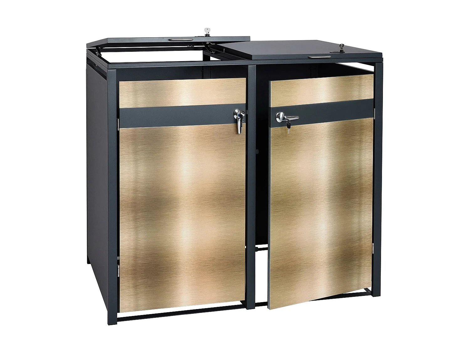 2er Mülltonnenverkleidung MCW-J82, Gold