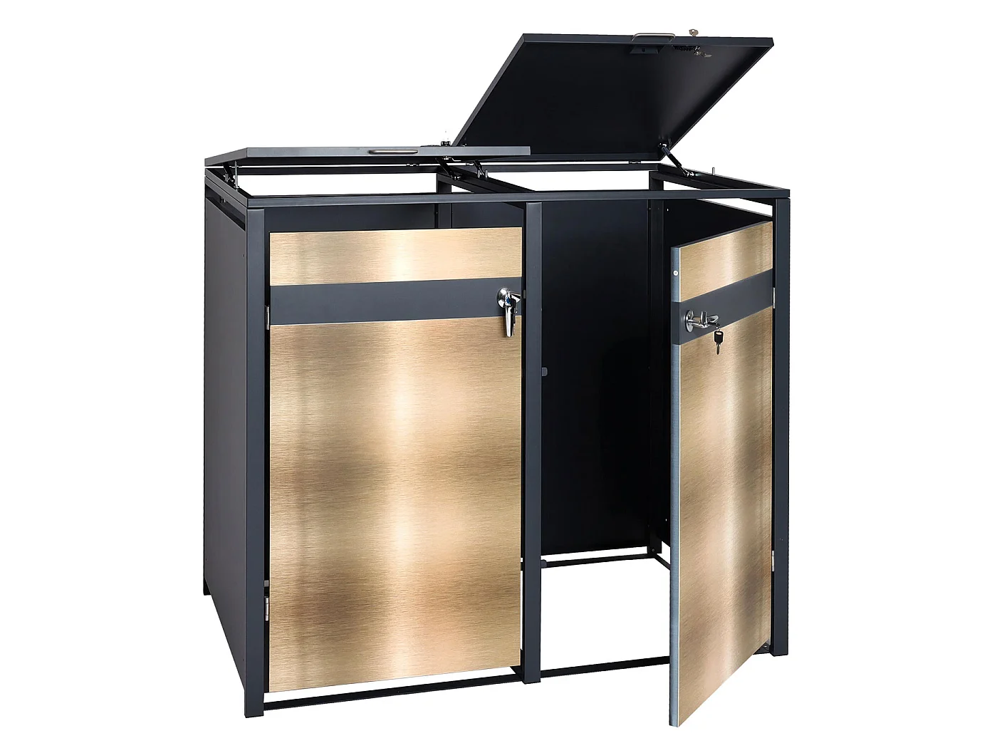 2er Mülltonnenverkleidung MCW-J82, Gold