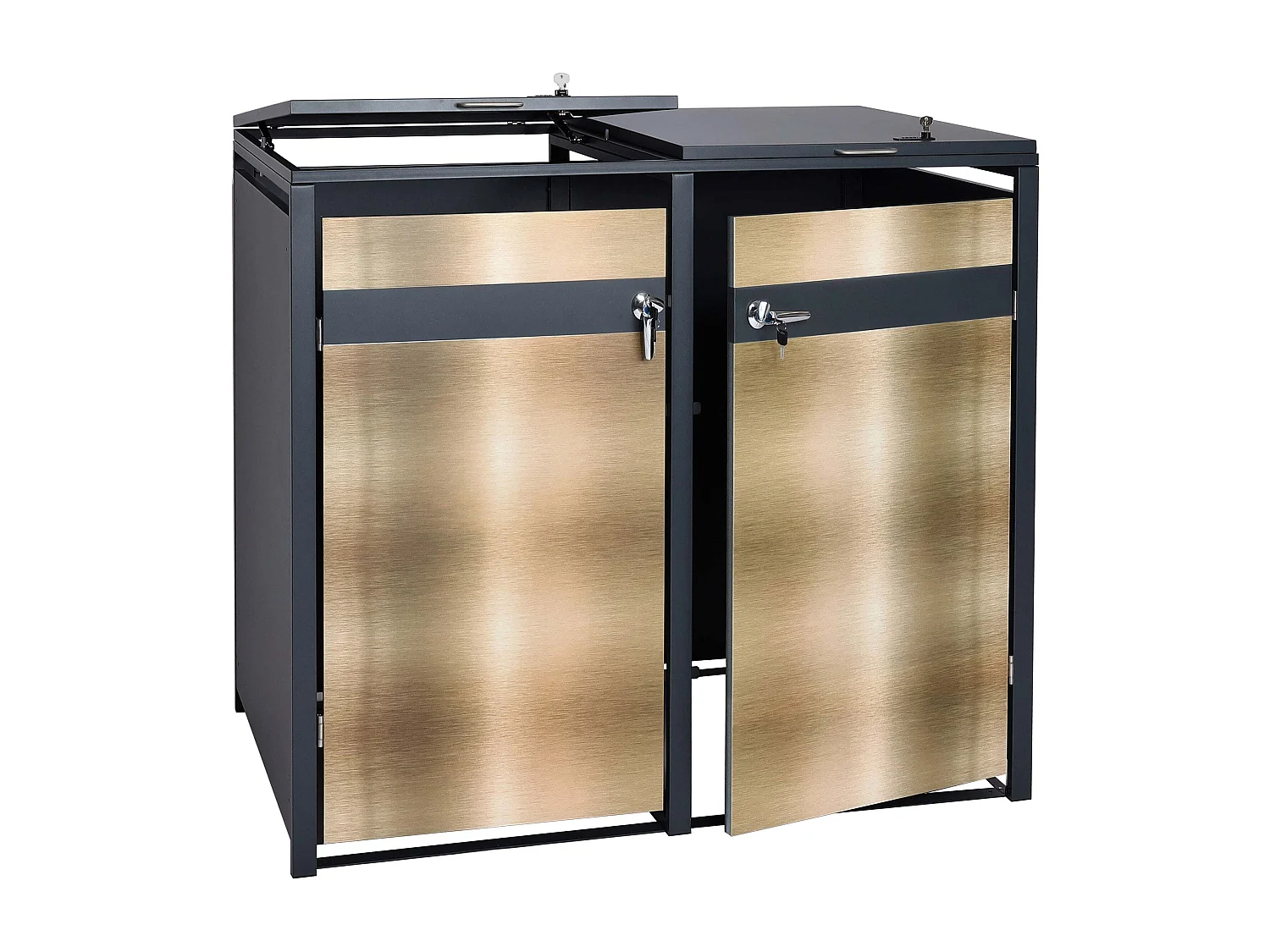MCW-J82 bin enclosure for two bins,  gold