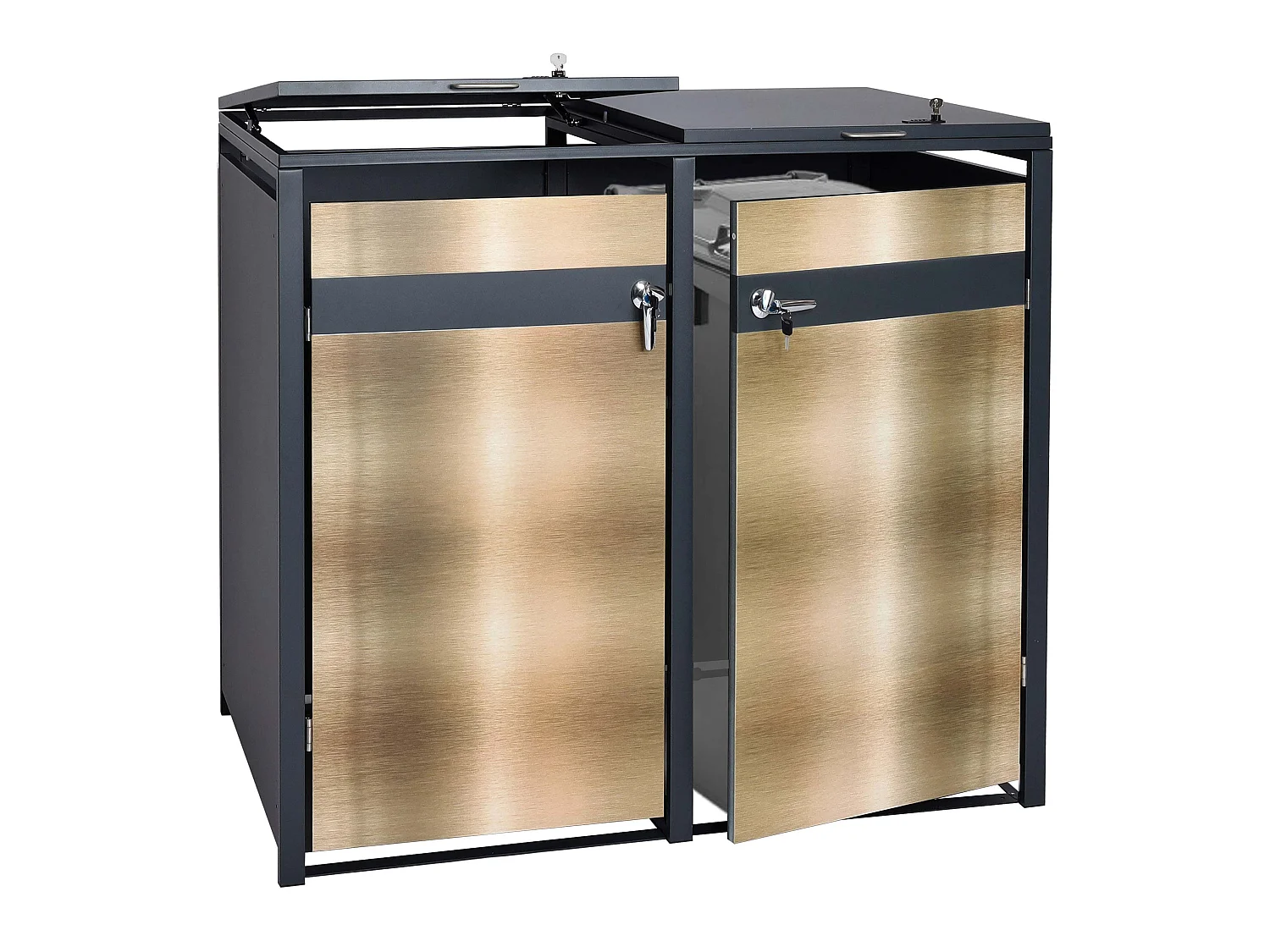 MCW-J82 bin enclosure for two bins,  gold