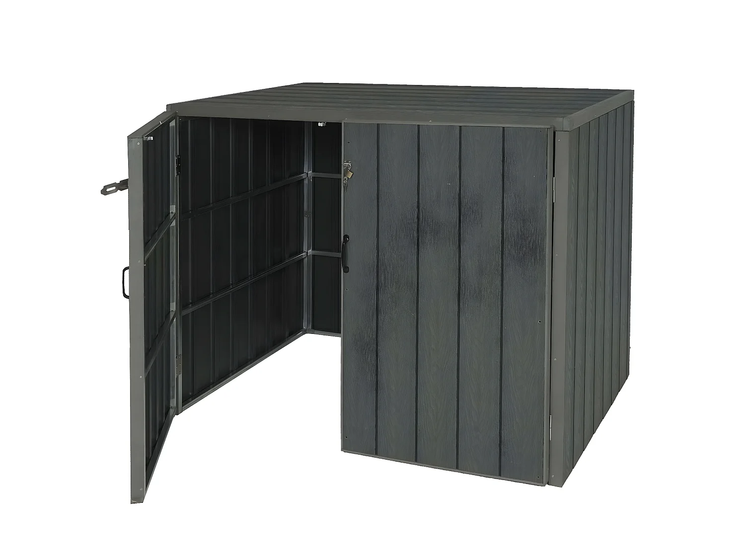 2-/4 WPC vuilnisbakbekleding MCW-J28,  grijs