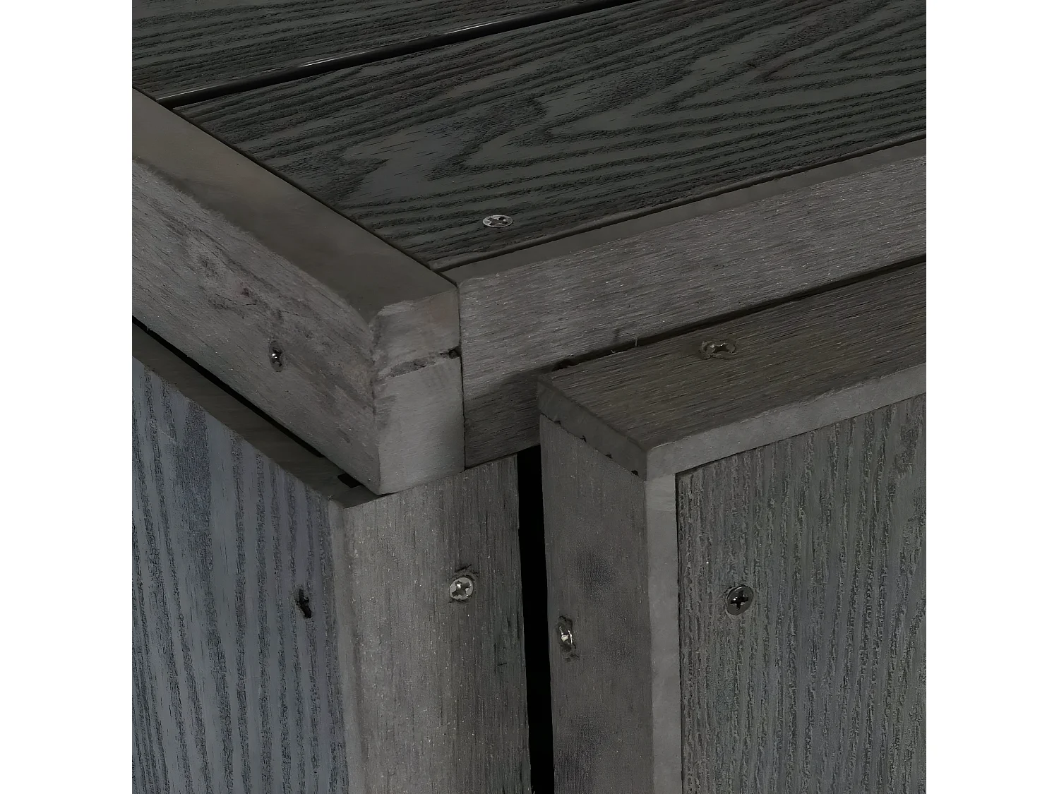 2-/4 WPC vuilnisbakbekleding MCW-J28,  grijs