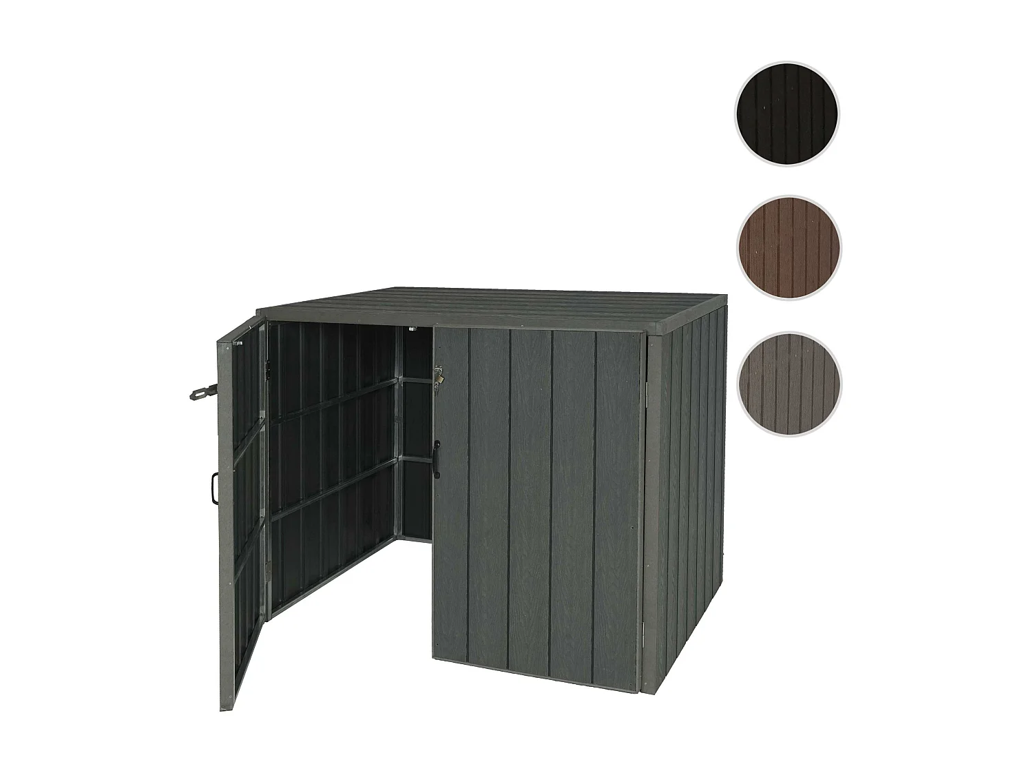 2-/4 WPC vuilnisbakbekleding MCW-J28,  grijs