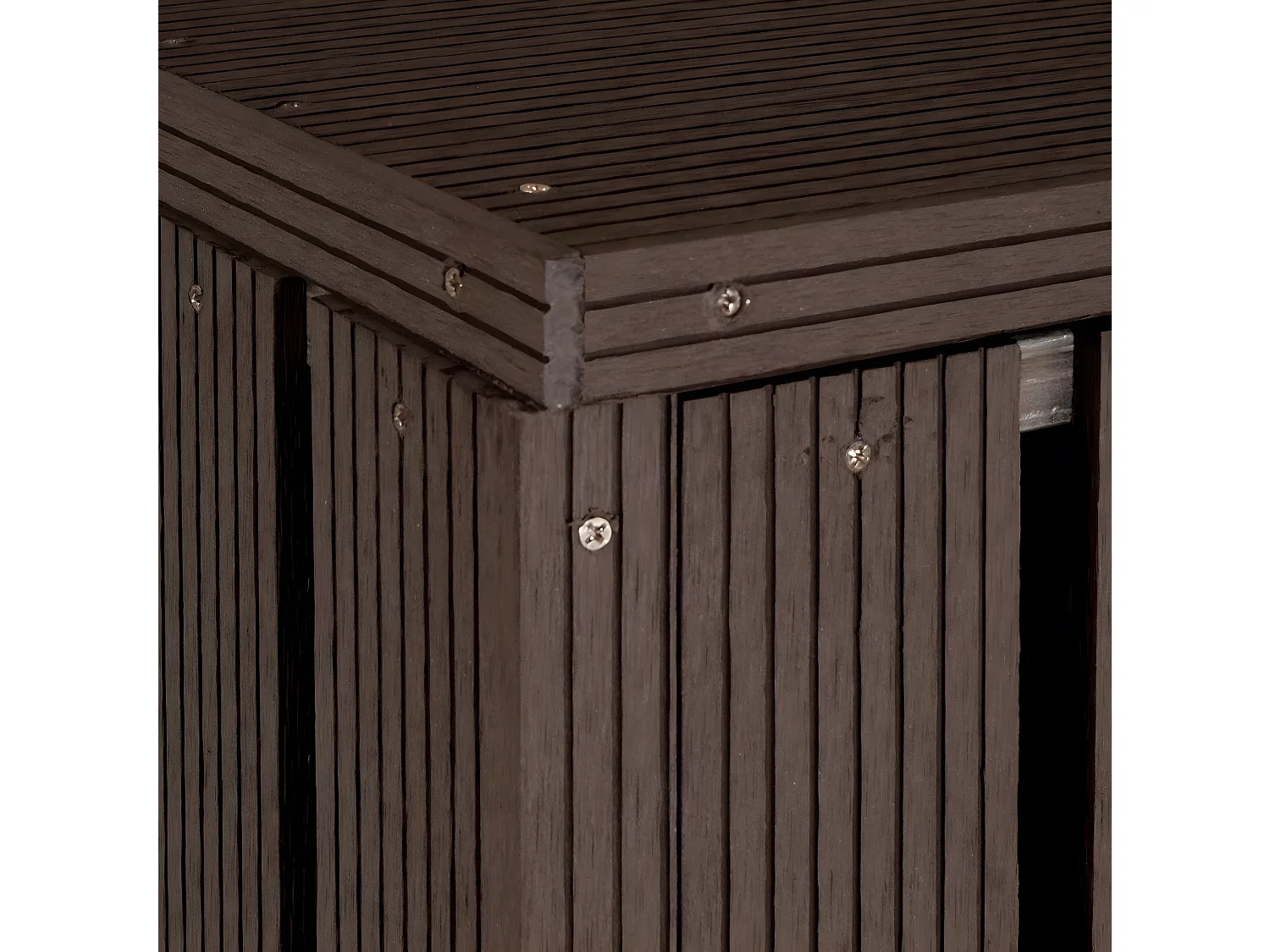 Modulo aggiuntivo per copribidoni box spazzatura rifiuti MCW-J28 XL 100x76x115cm acciaio WPC marrone