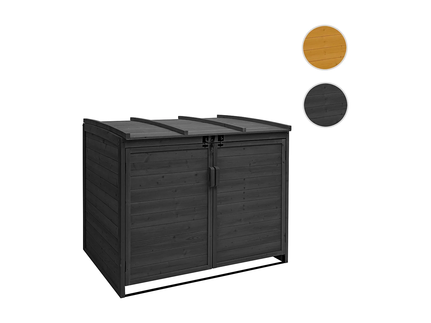 2er/4er Mülltonnenverkleidung MCW-H75b, Anthrazit