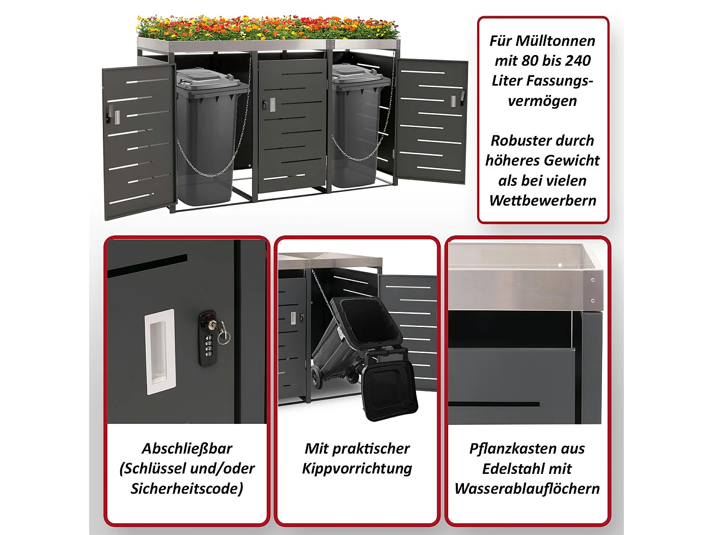 Obudowa 3-pojemnikowa MCW-H40