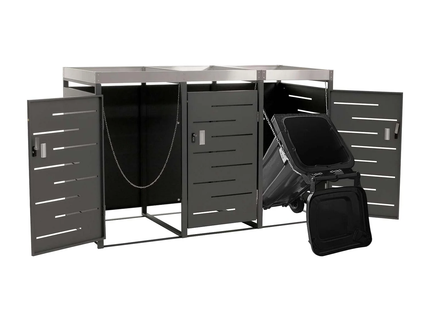 Osłona na trzy pojemniki na śmieci MCW-H40