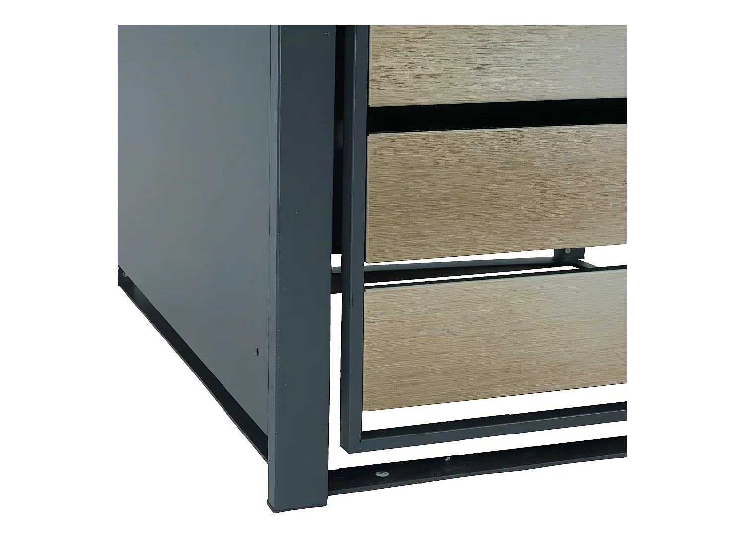 Set 4x copribidoni box spazzatura rifiuti MCW-J81 80x264x117cm acciaio inox antracite gold