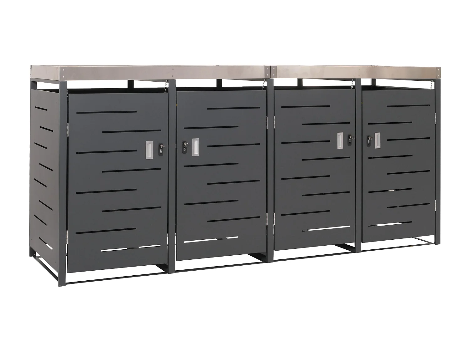 4-delige afvalcontainerbehuizing MCW-H40