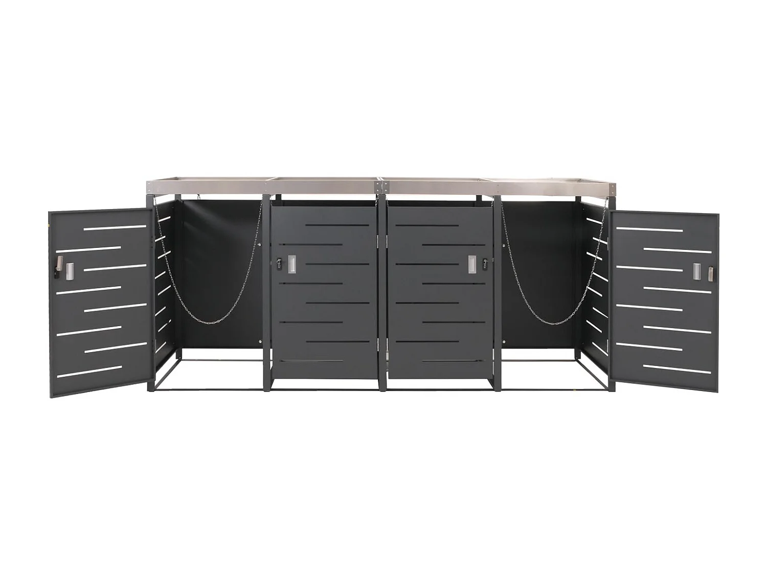 4-delige afvalcontainerbehuizing MCW-H40
