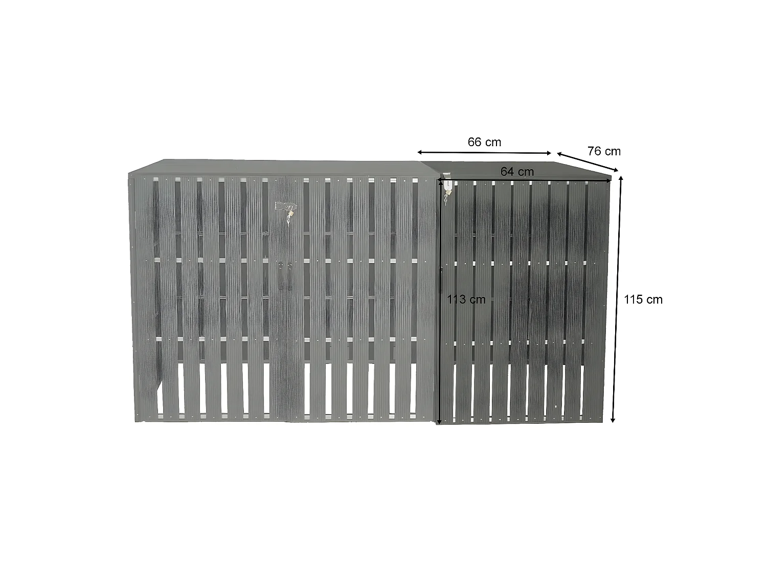 Uitbreiding afvalbak MCW-J28,  antraciet