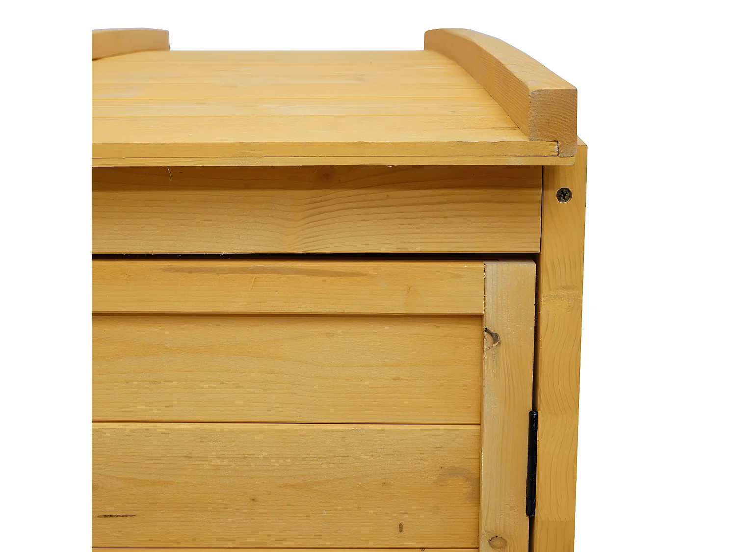 Copribidone box spazzatura rifiuti MCW-H75 104x68x120cm legno abete marrone