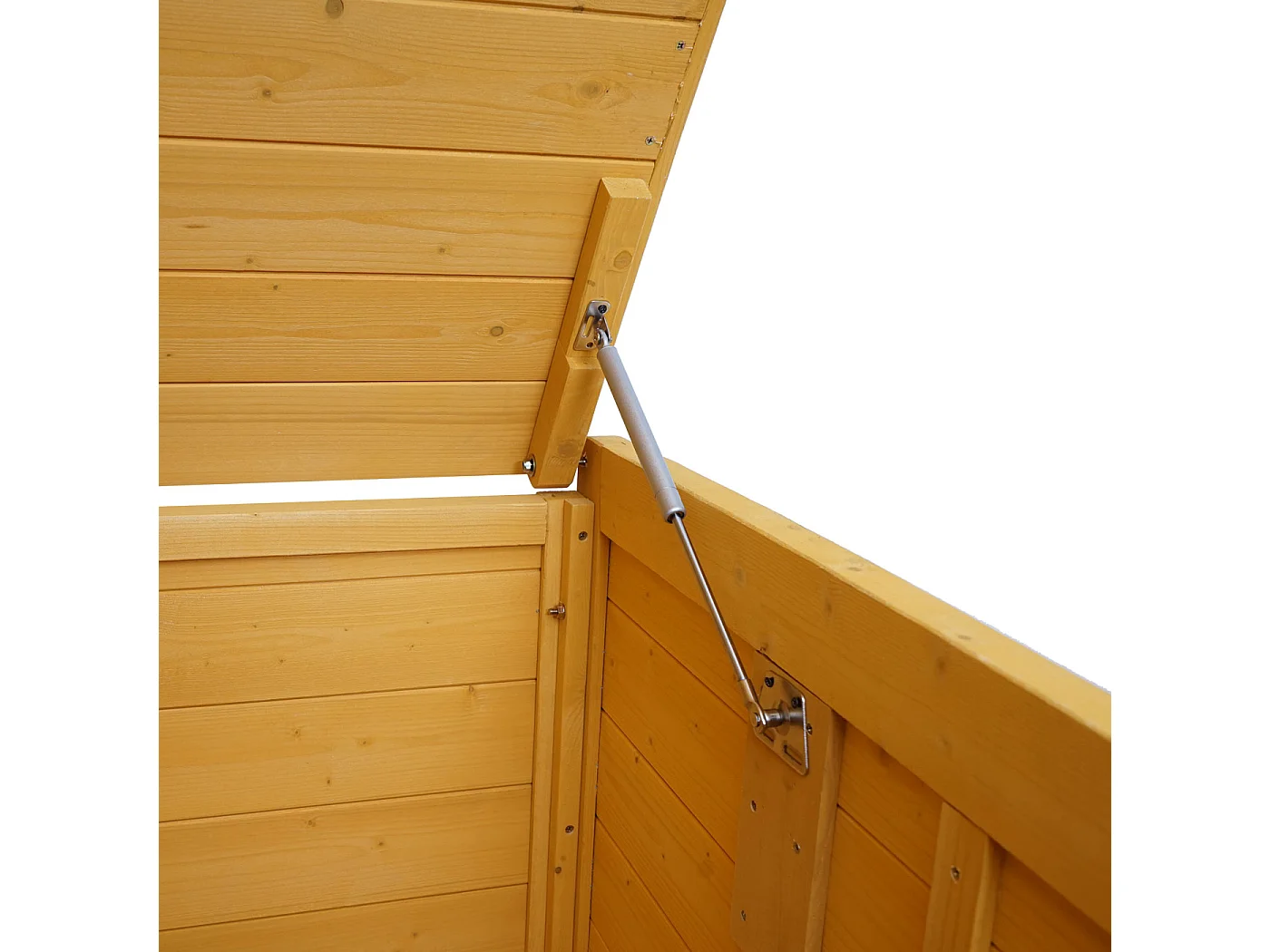 Copribidone box spazzatura rifiuti MCW-H75 104x68x120cm legno abete marrone