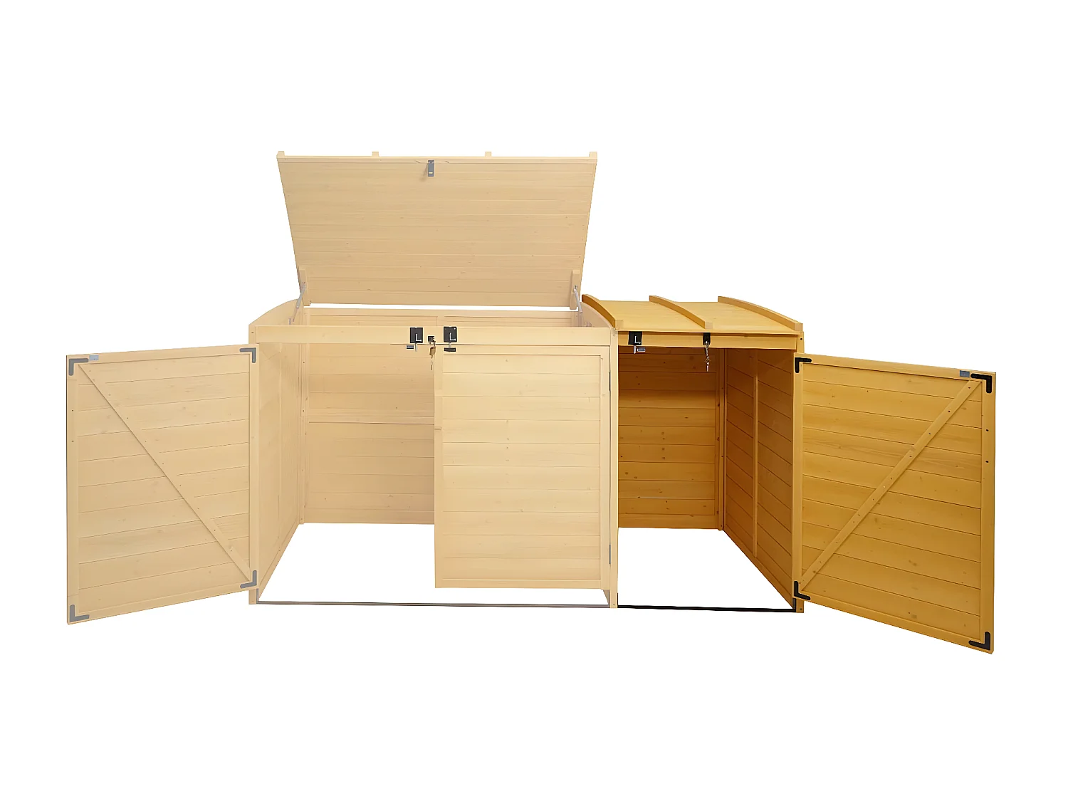 Mülltonnenbox Erweiterung MCW-H75, Braun