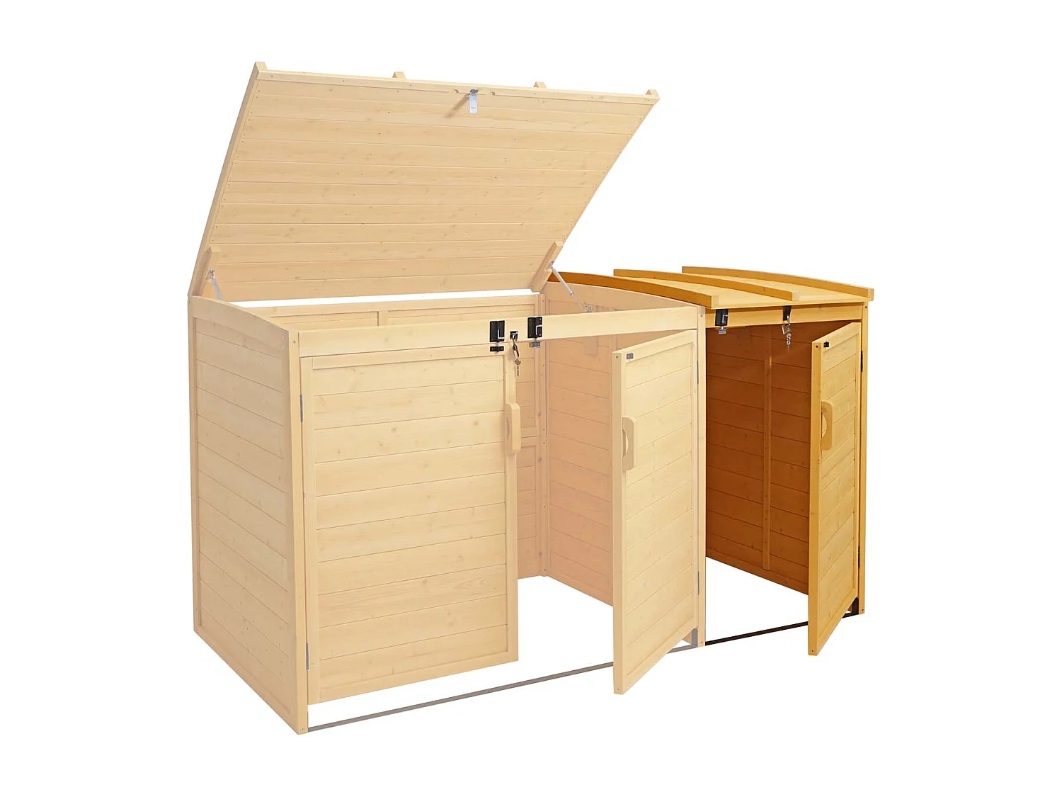 Mülltonnenbox Erweiterung MCW-H75, Braun