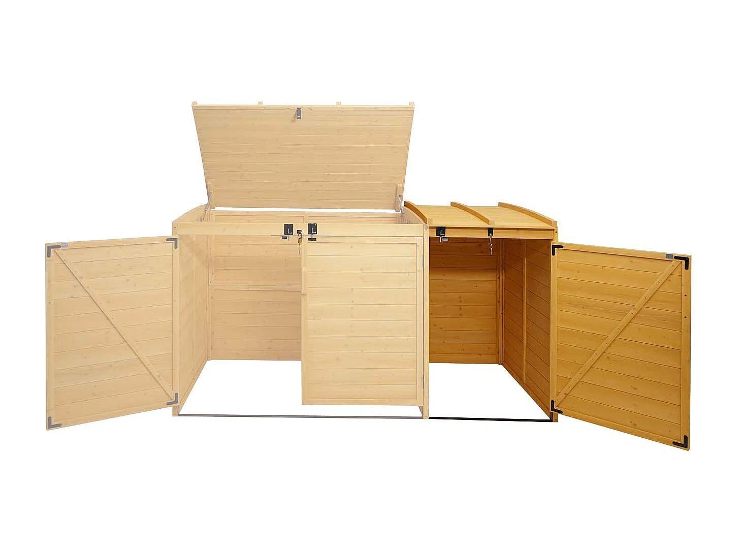 Mülltonnenbox Erweiterung MCW-H75, Braun