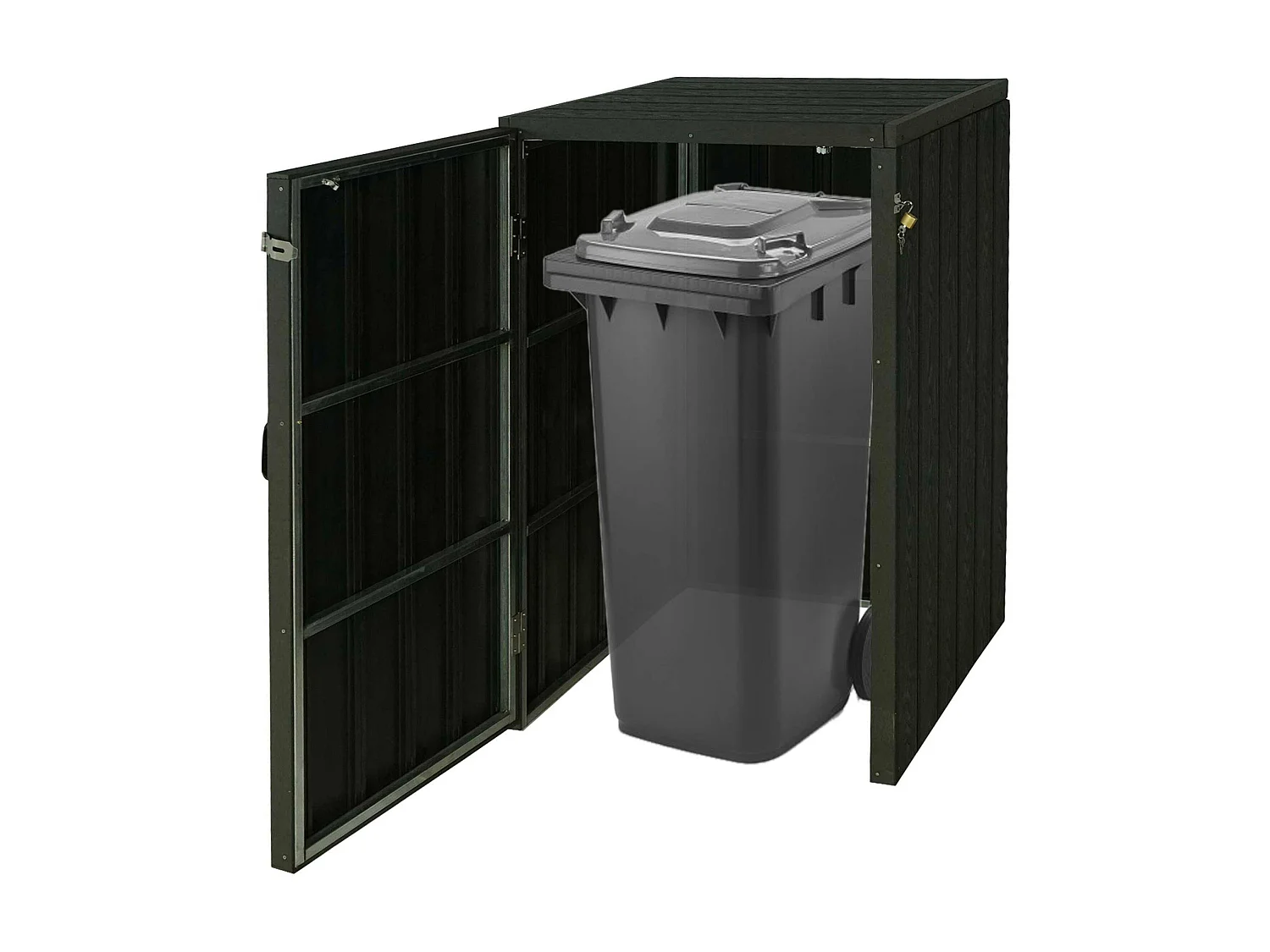 1er WPC-Mülltonnenverkleidung MCW-J28, Anthrazit