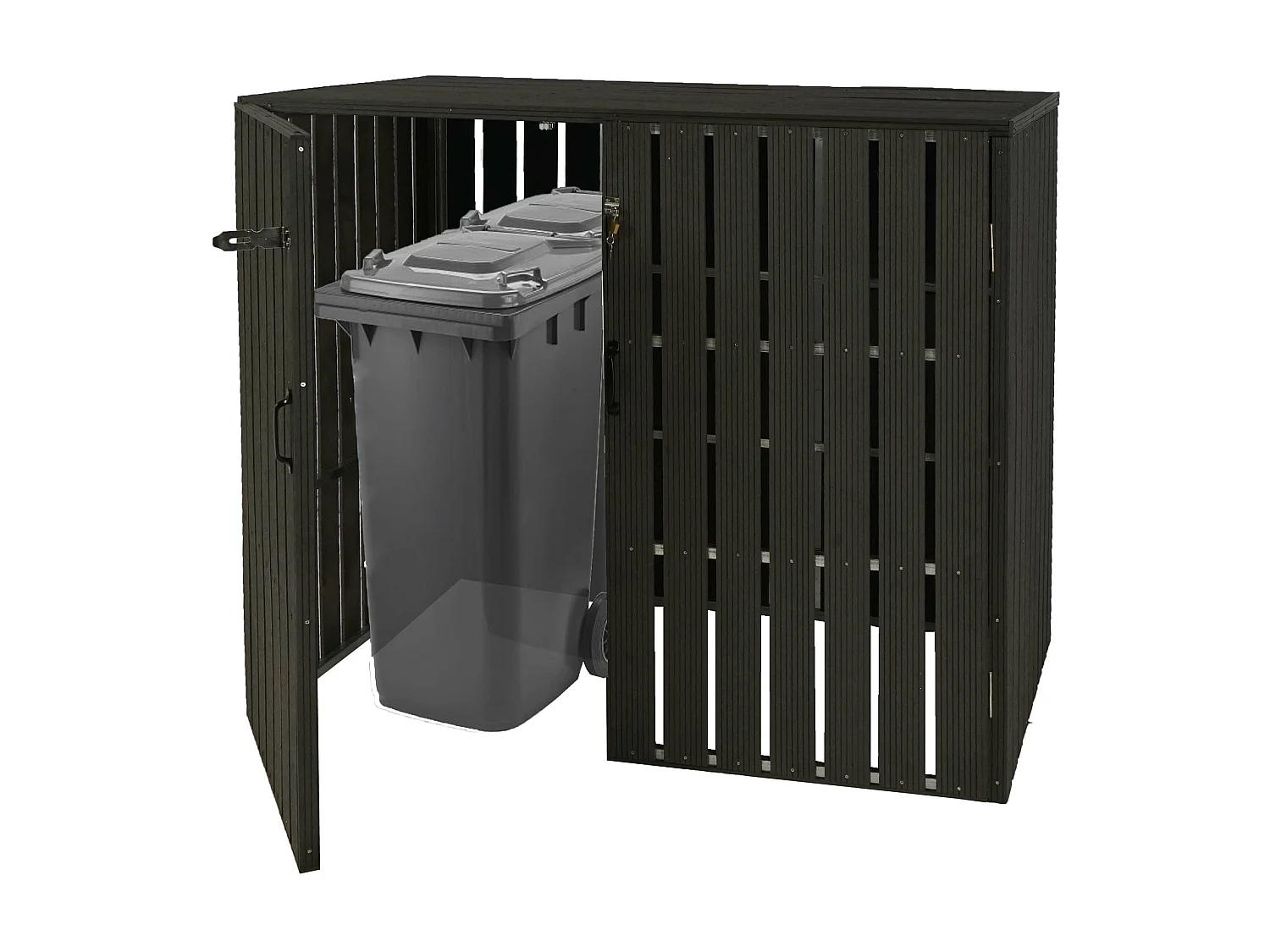 2-/4 WPC vuilnisbakbekleding MCW-J28,  antraciet