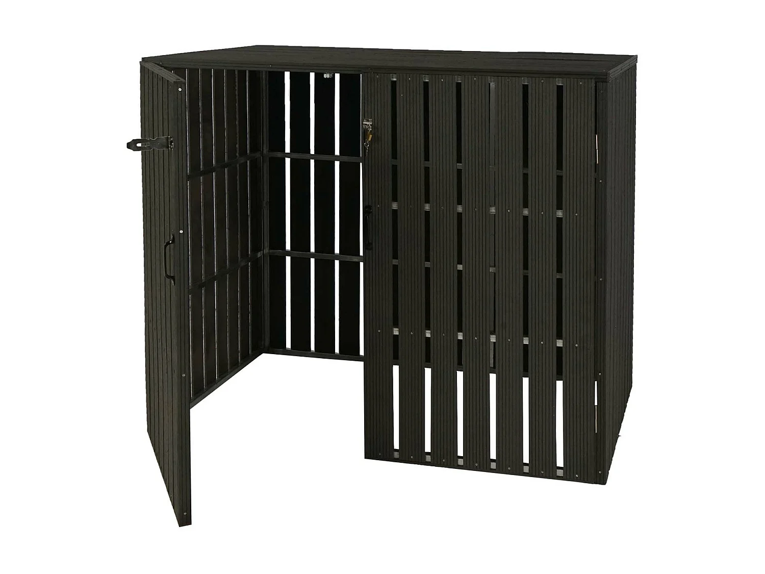 2-/4 WPC vuilnisbakbekleding MCW-J28,  antraciet