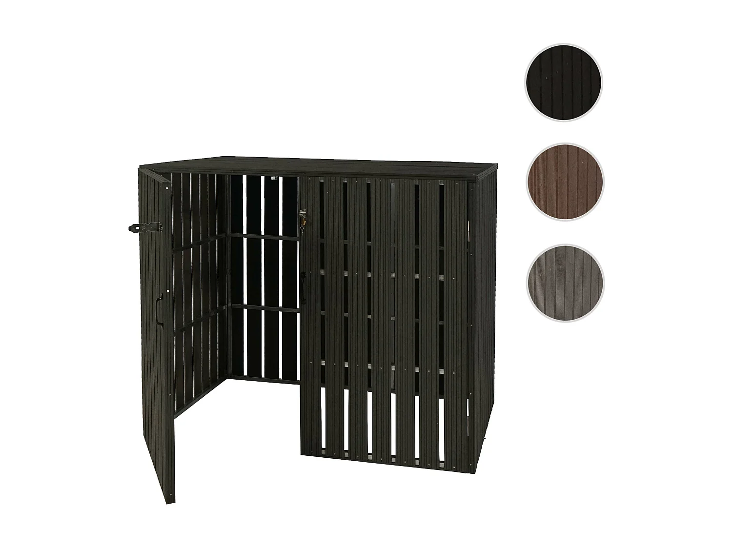 2-/4 WPC vuilnisbakbekleding MCW-J28,  antraciet