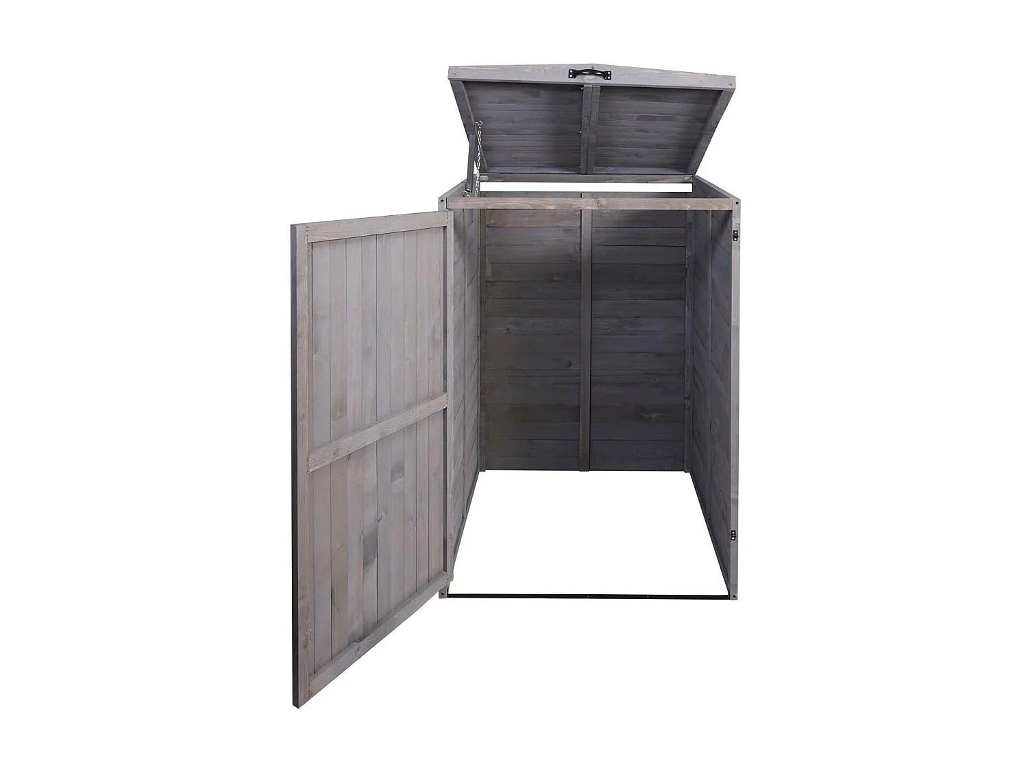 1er-/2er-Mülltonnenverkleidung MCW-H74, Anthrazit-grau