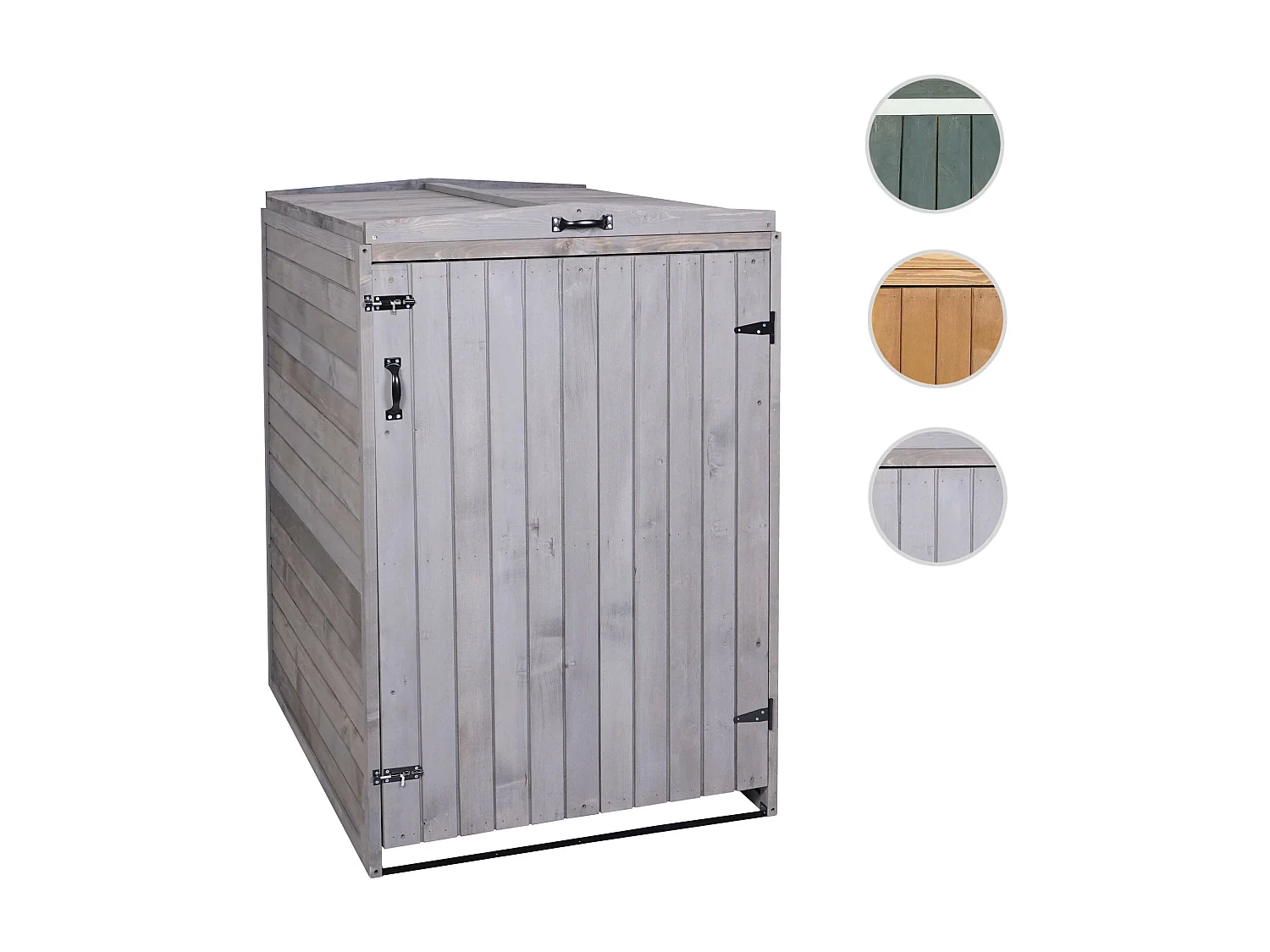 1er-/2er-Mülltonnenverkleidung MCW-H74, Anthrazit-grau