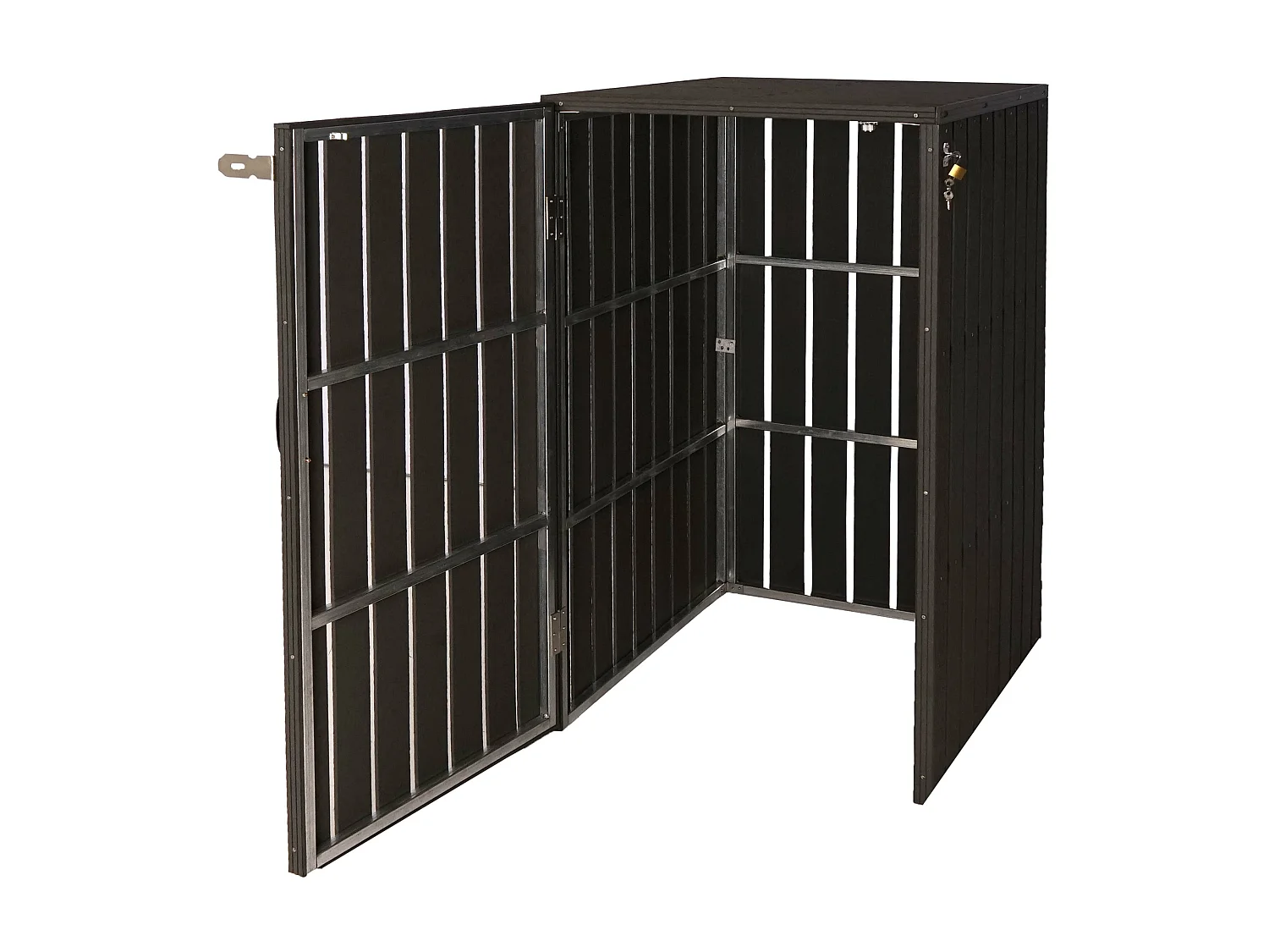 1-/2er WPC-Mülltonnenverkleidung MCW-J28, Anthrazit