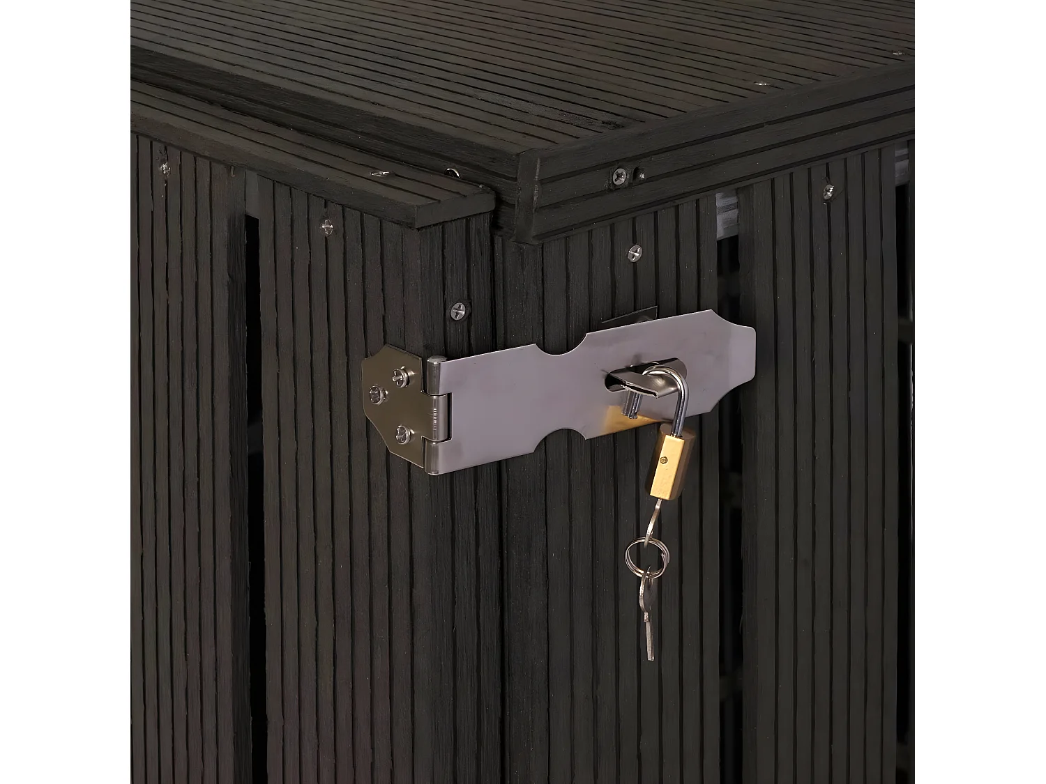 1-/2er WPC-Mülltonnenverkleidung MCW-J28, Anthrazit