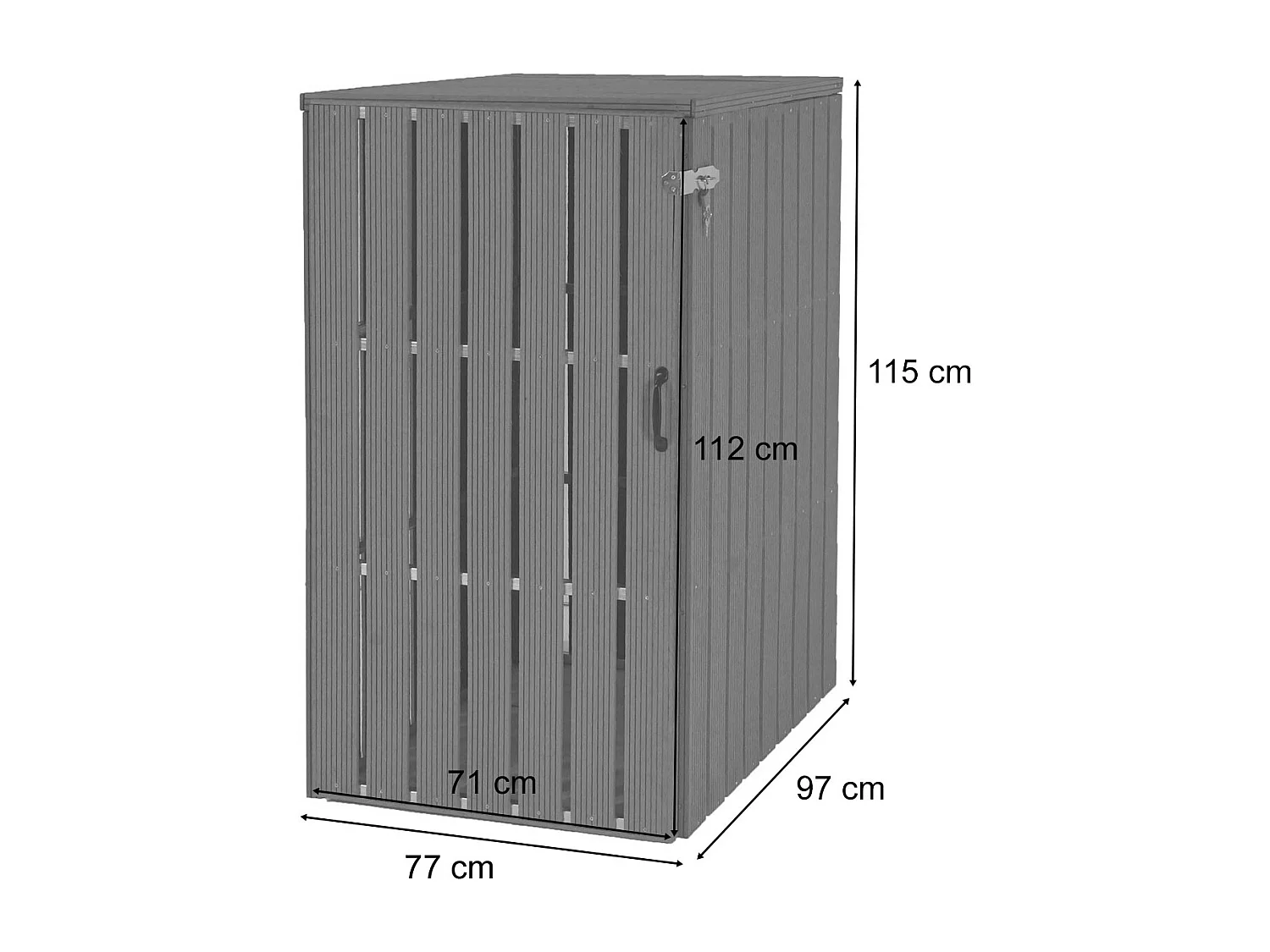 1/2 Okładzina kosza na śmieci WPC MCW-J28,  antracyt