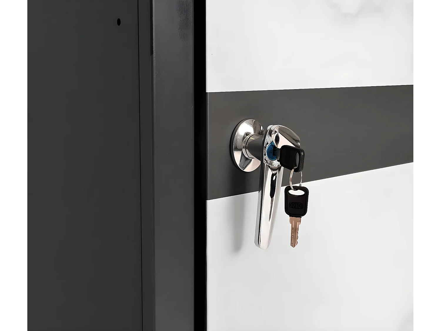 Copribidone box spazzatura rifiuti MCW-J82 80x68x117cm acciaio inox antracite marmo