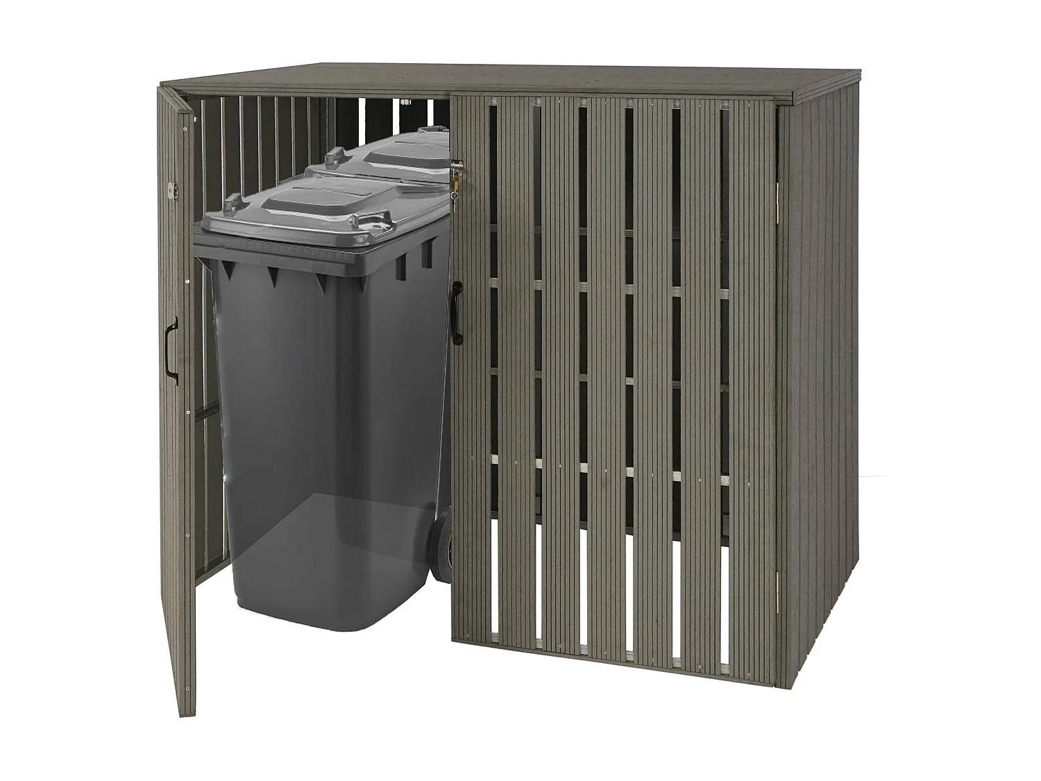 2-/4 WPC vuilnisbakbekleding MCW-J28,  grijs