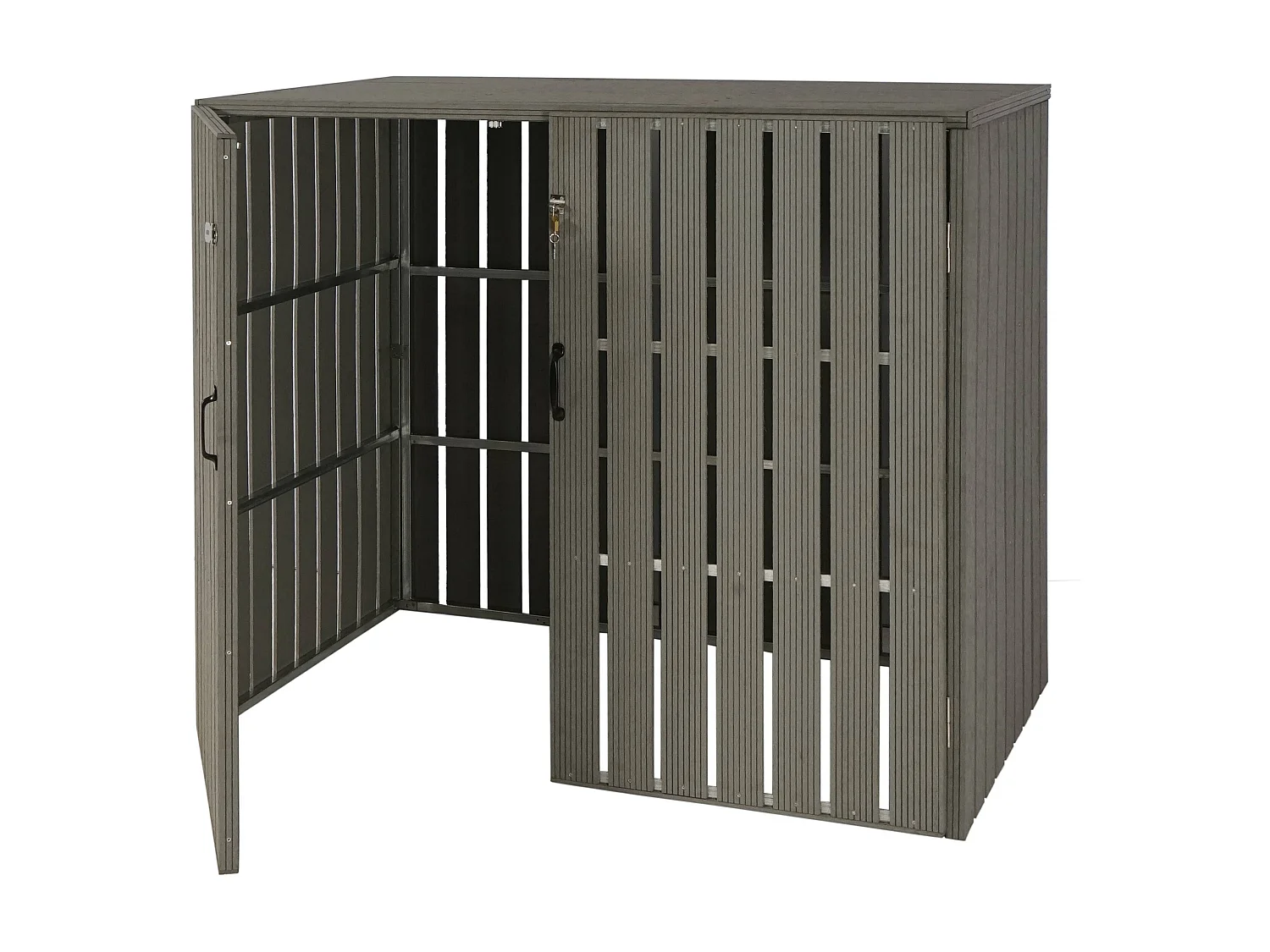 2-/4 WPC vuilnisbakbekleding MCW-J28,  grijs