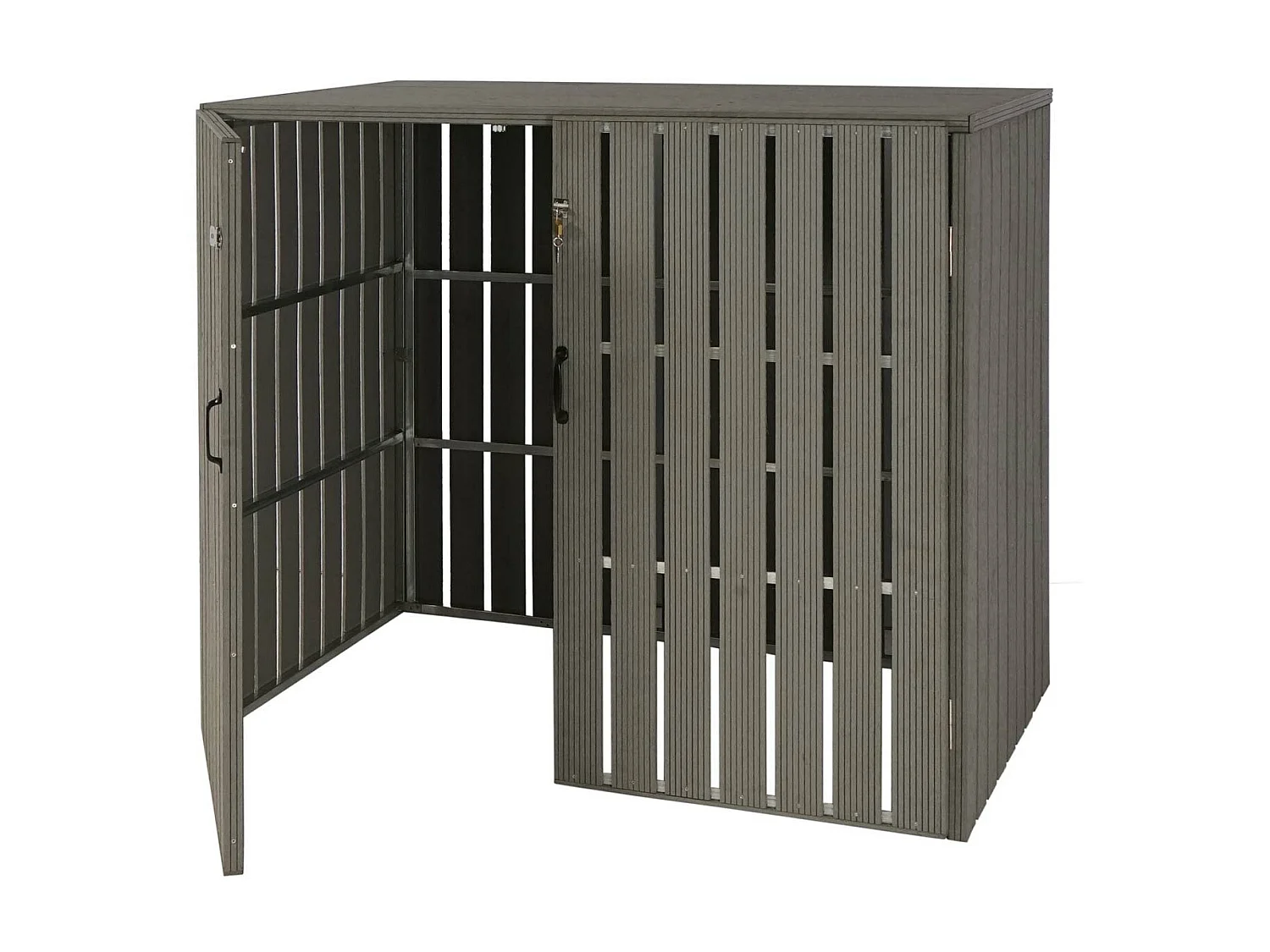 2-/4 WPC vuilnisbakbekleding MCW-J28,  grijs