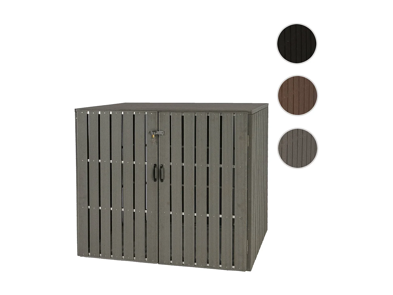 2-/4 WPC vuilnisbakbekleding MCW-J28,  grijs