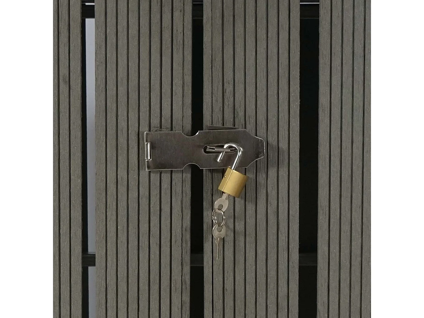 2-/4er WPC-Mülltonnenverkleidung MCW-J28, Grau