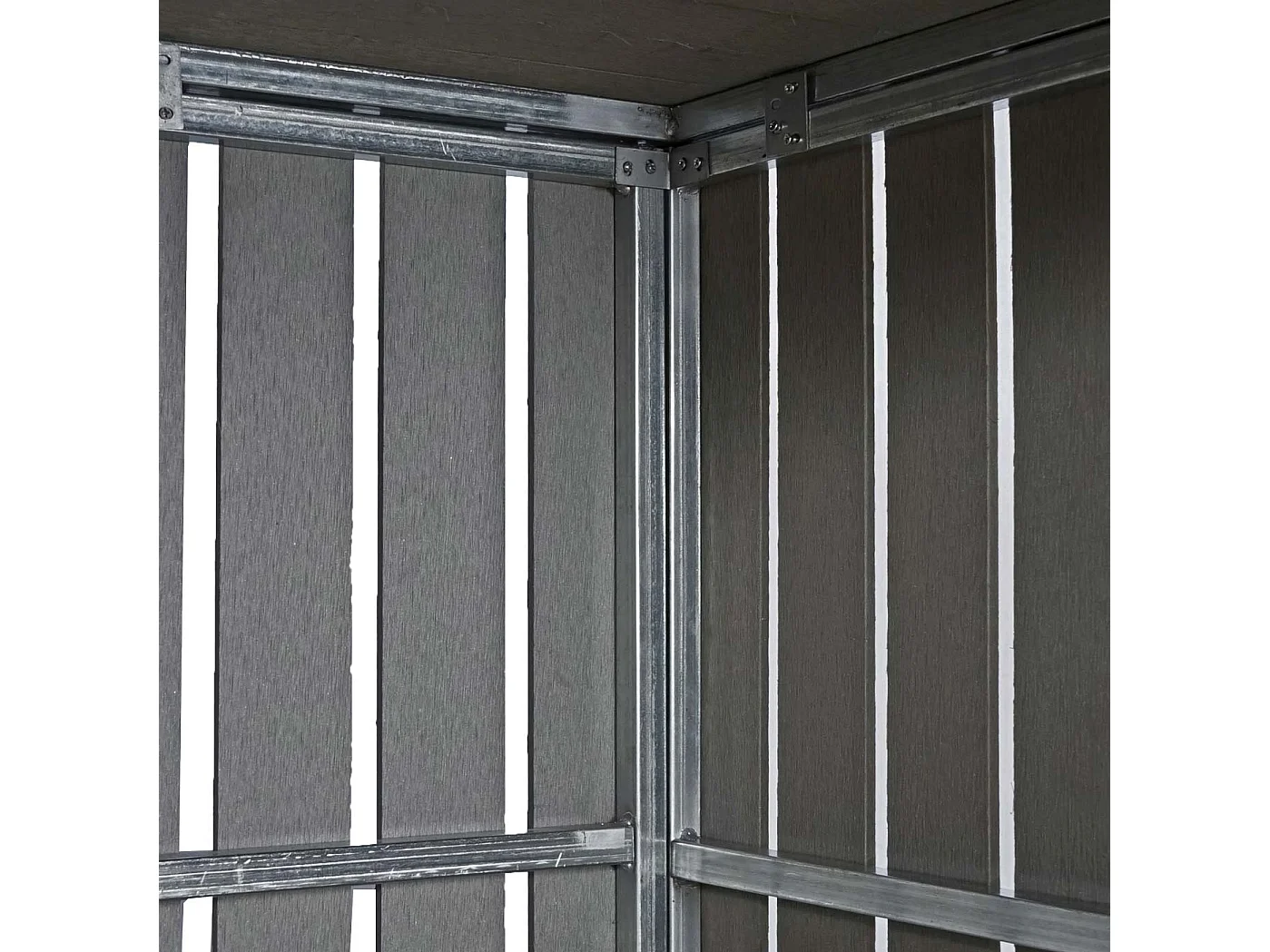 2-/4er WPC-Mülltonnenverkleidung MCW-J28, Grau