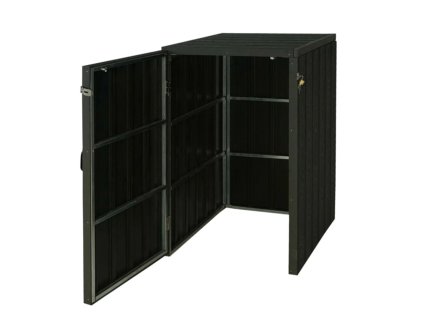 1/2 WPC vuilnisbakbekleding MCW-J28,  antraciet