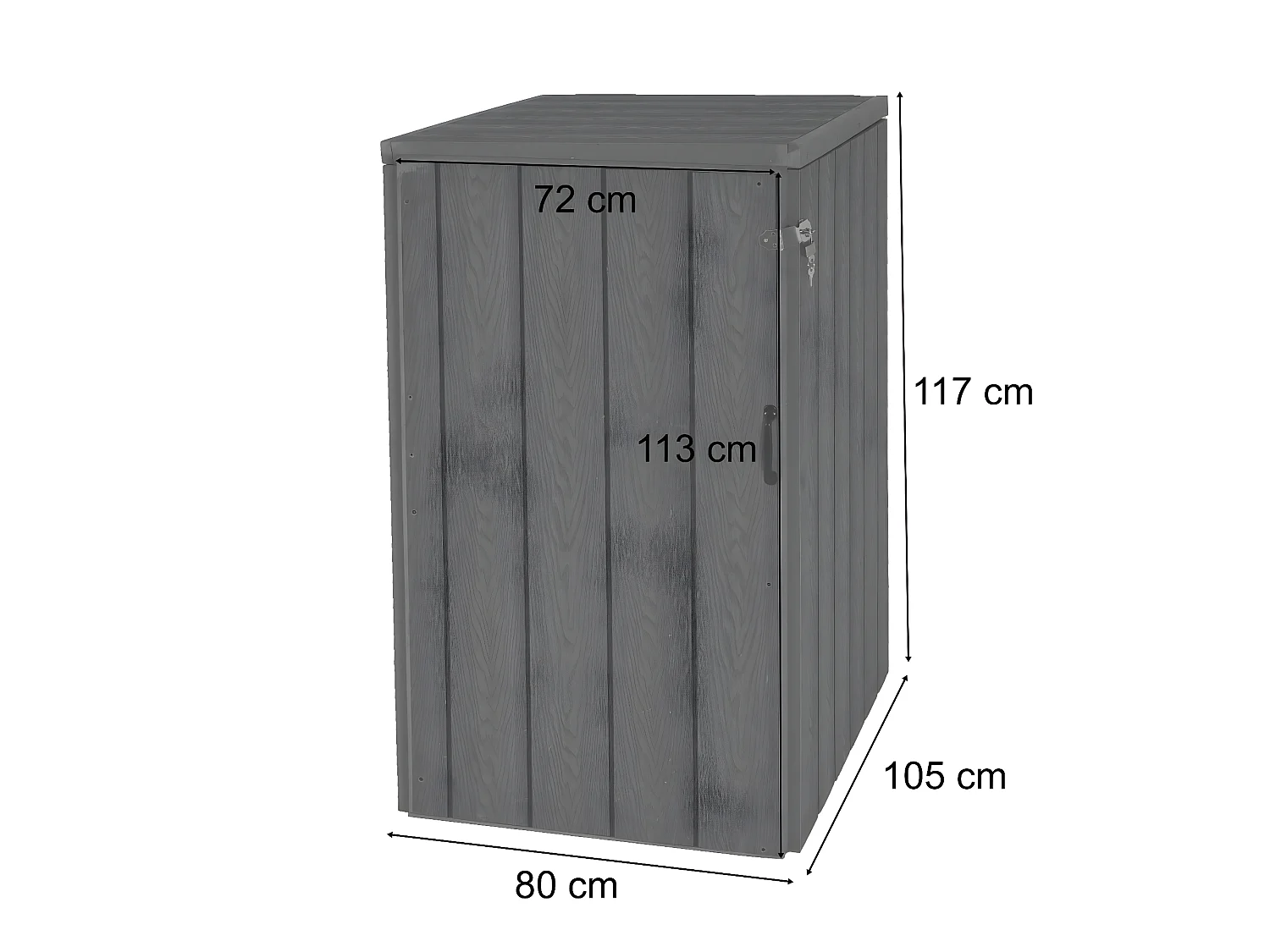 1/2 WPC vuilnisbakbekleding MCW-J28,  antraciet