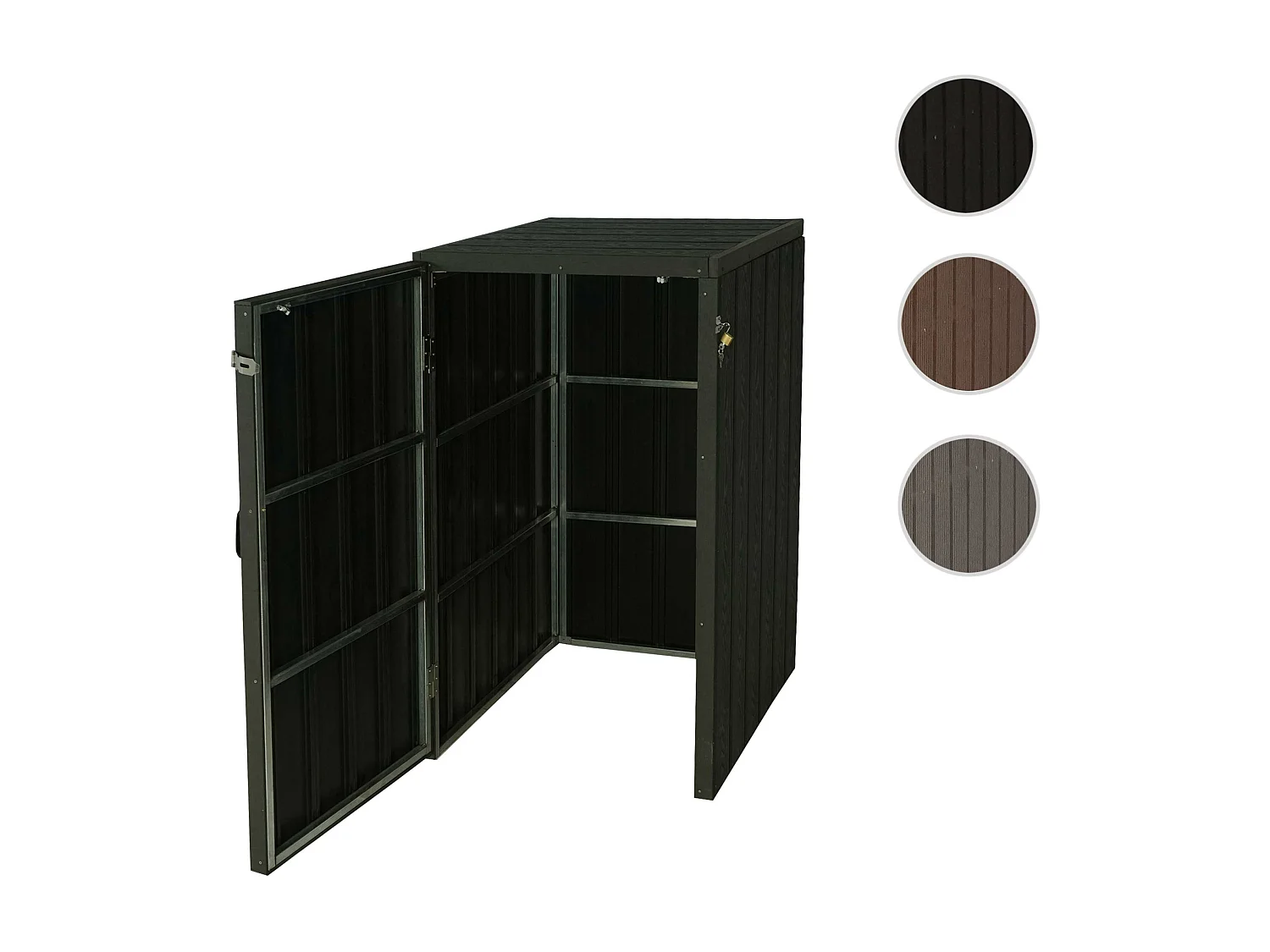 1/2 WPC vuilnisbakbekleding MCW-J28,  antraciet