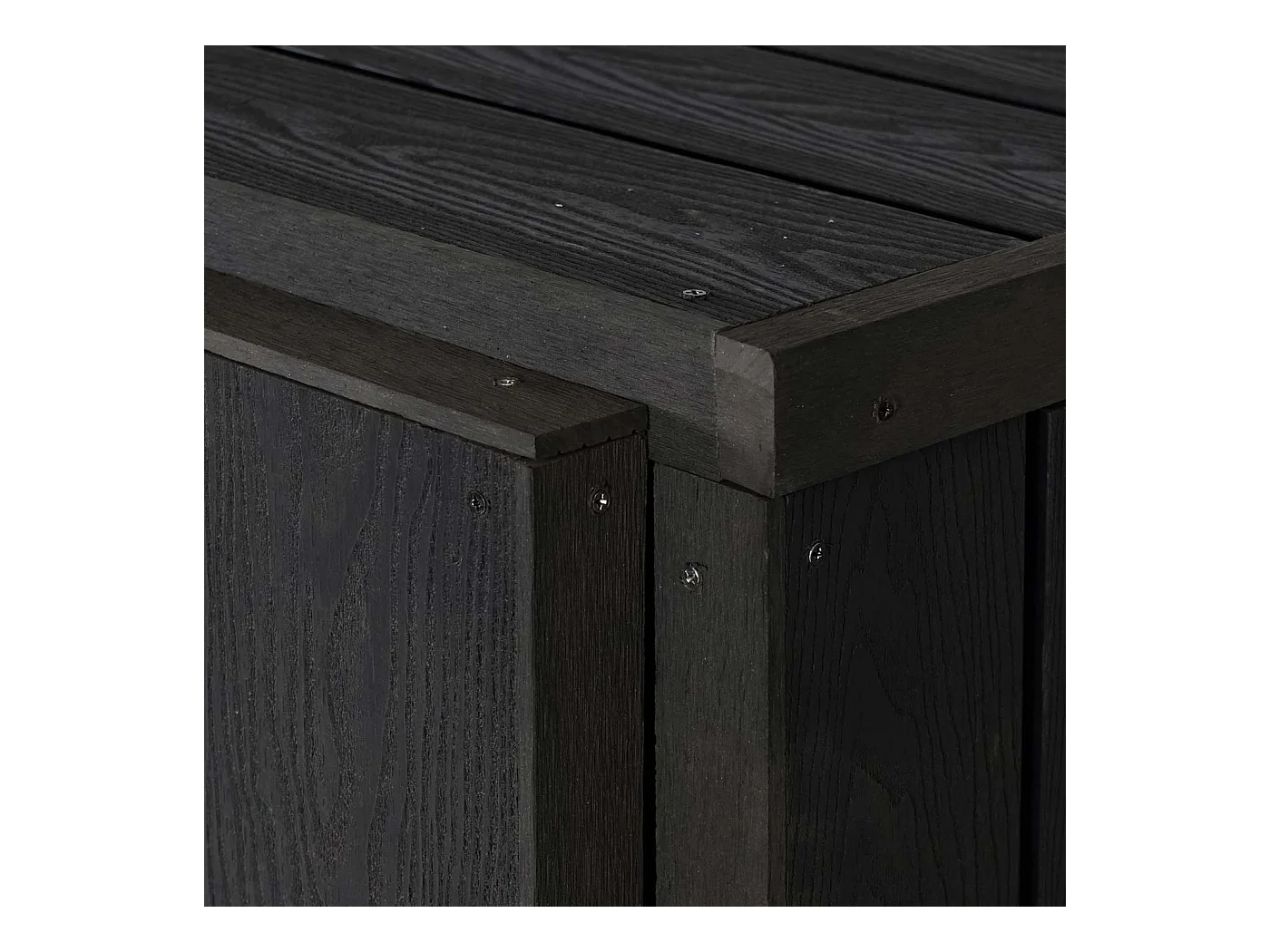 Copribidone box spazzatura rifiuti MCW-J28 Premium XL 105x80x117cm acciaio WPC antracite