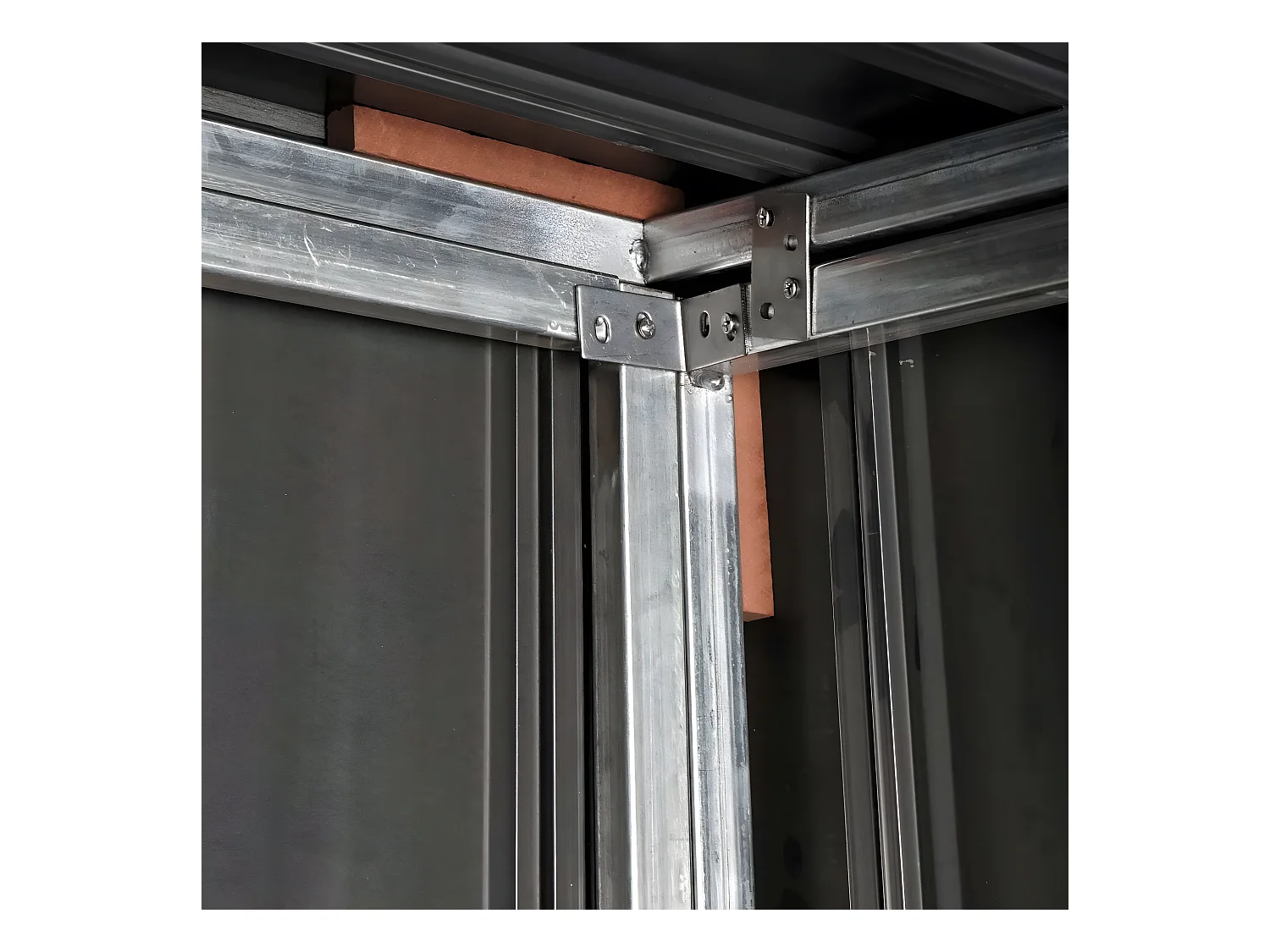 Copribidone box spazzatura rifiuti MCW-J28 Premium XL 105x80x117cm acciaio WPC antracite