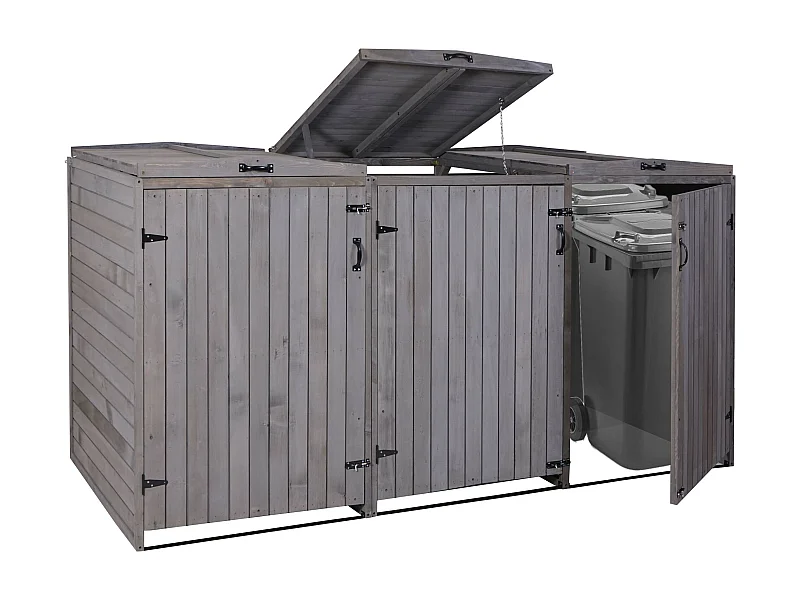 Obudowa z 3/6 pojemnikami na śmieci MCW-H74,  antracyt-szary