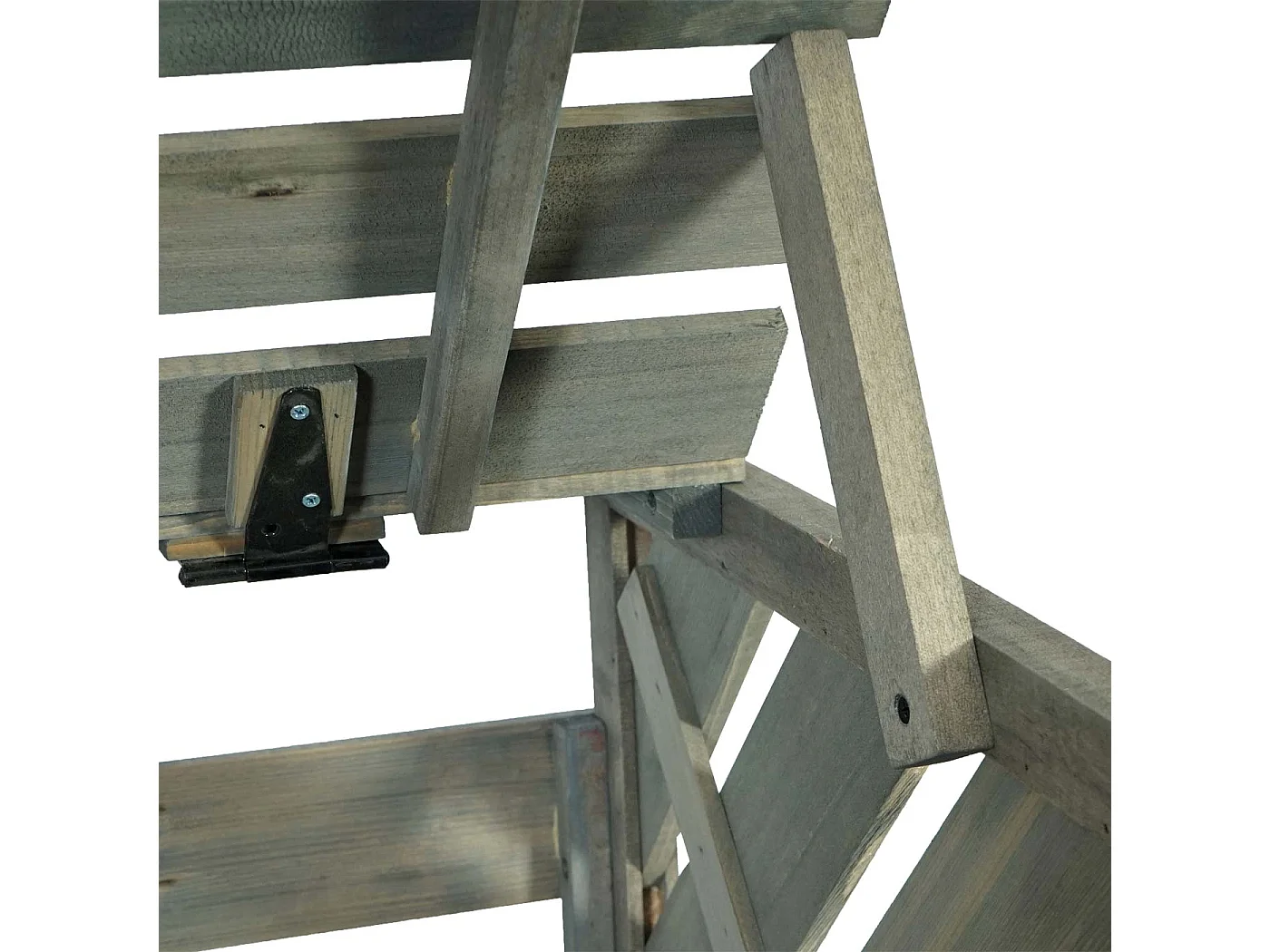 Modulo aggiuntivo per copribidoni box spazzatura rifiuti MCW-J44 98x68x120cm legno abete grigio