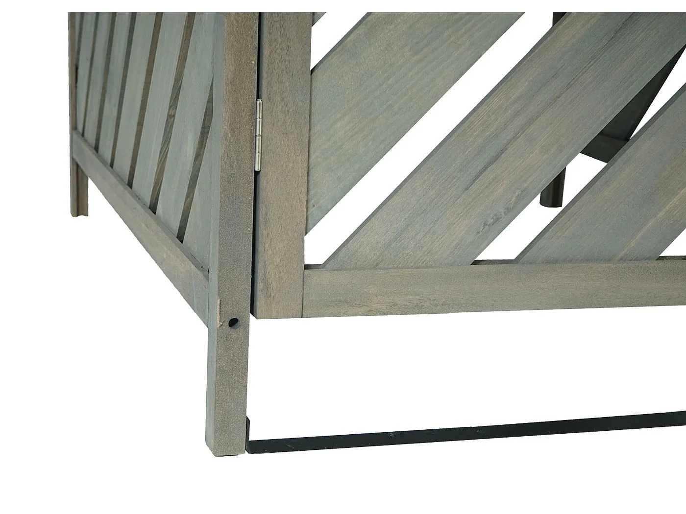 Modulo aggiuntivo per copribidoni box spazzatura rifiuti MCW-J44 98x68x120cm legno abete grigio