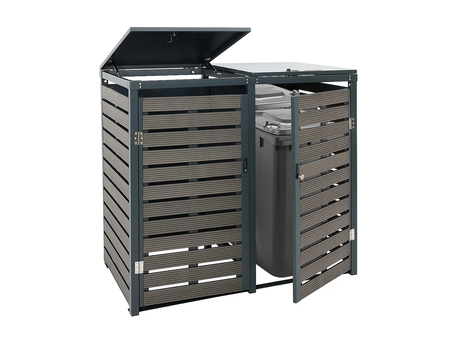 2-zits/4-zits vuilnisbakbekleding MCW-K14,  antraciet