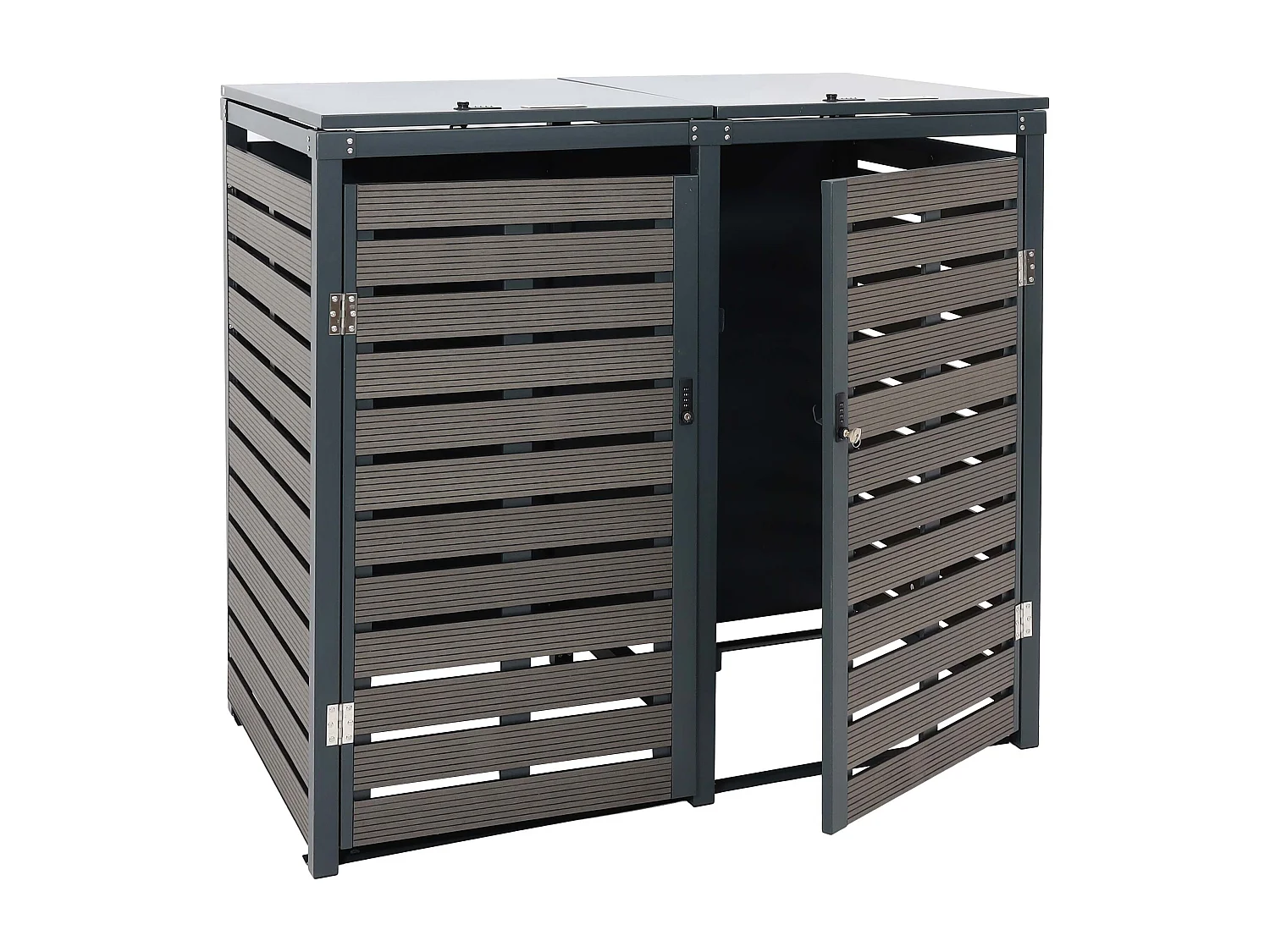 2-miejscowy/4-miejscowy kosz na śmieci MCW-K14,  antracyt