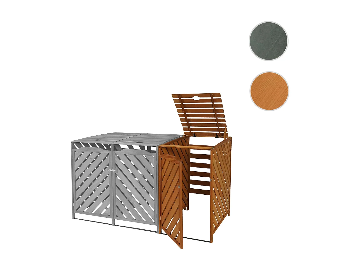 Przedłużenie pojemnika na odpady MCW-J44,  brązowy