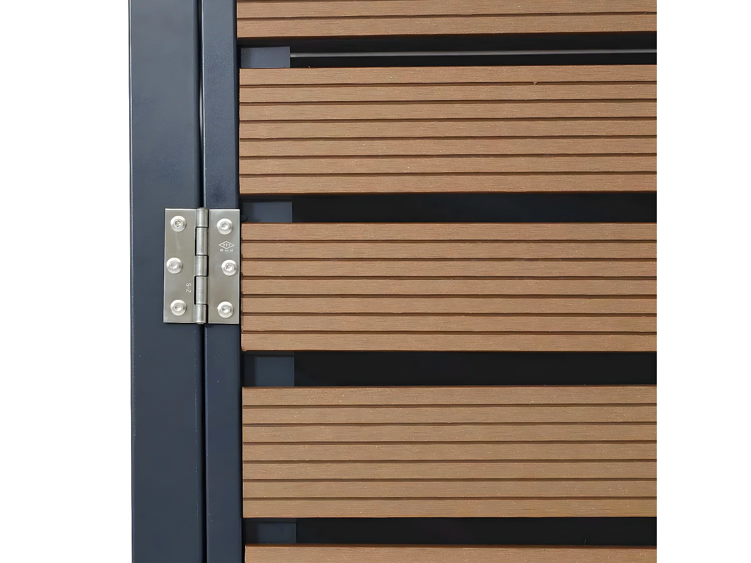 3er Mülltonnenverkleidung MCW-K14, Teak-Optik