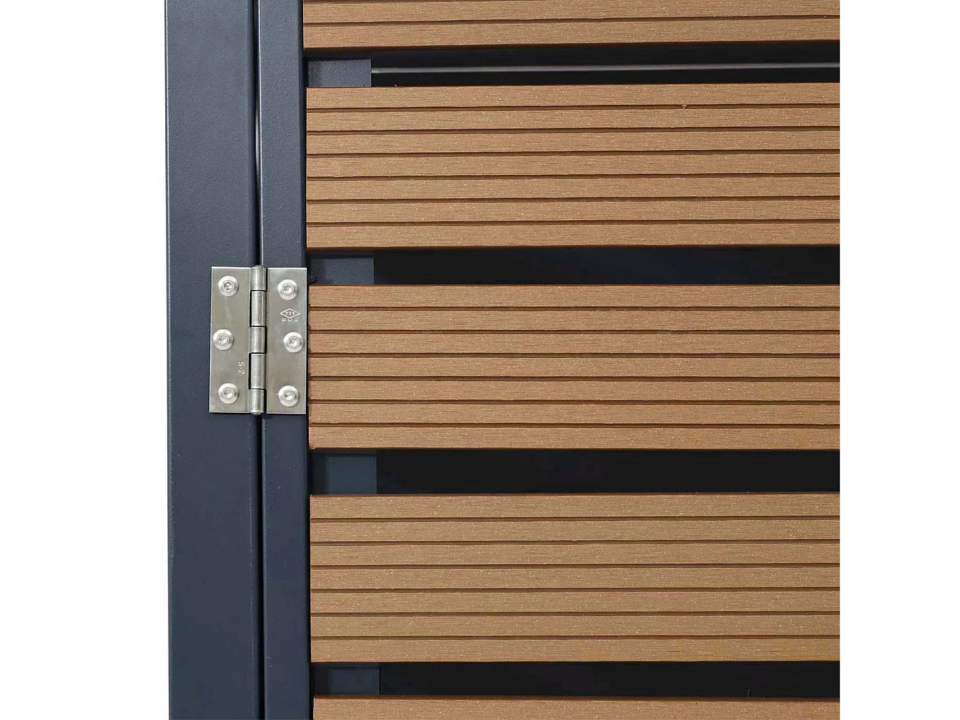 MCW-K14 3-bin waste bin enclosure,  teak-effect
