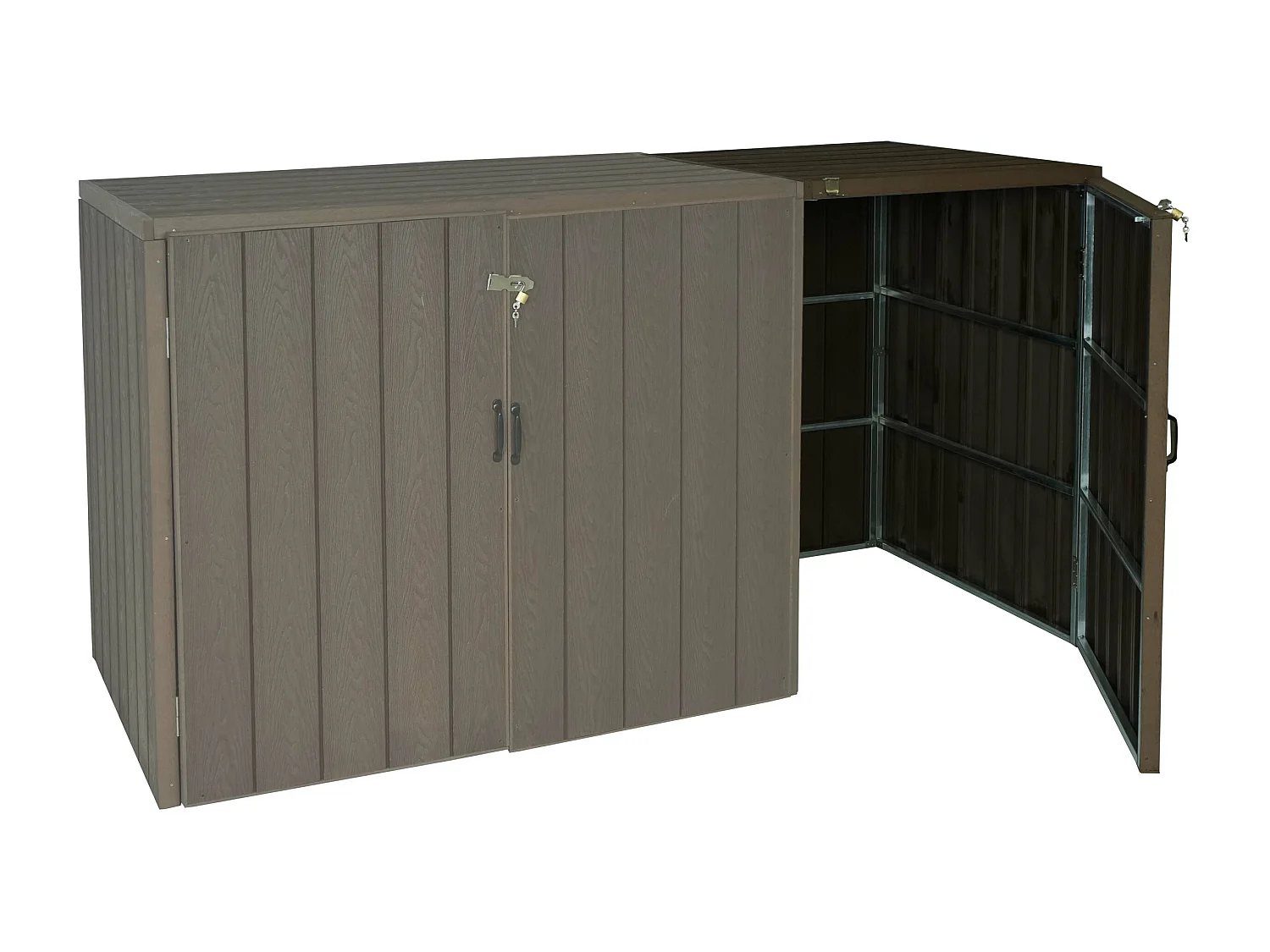 Mülltonnenbox Erweiterung MCW-J28, Braun